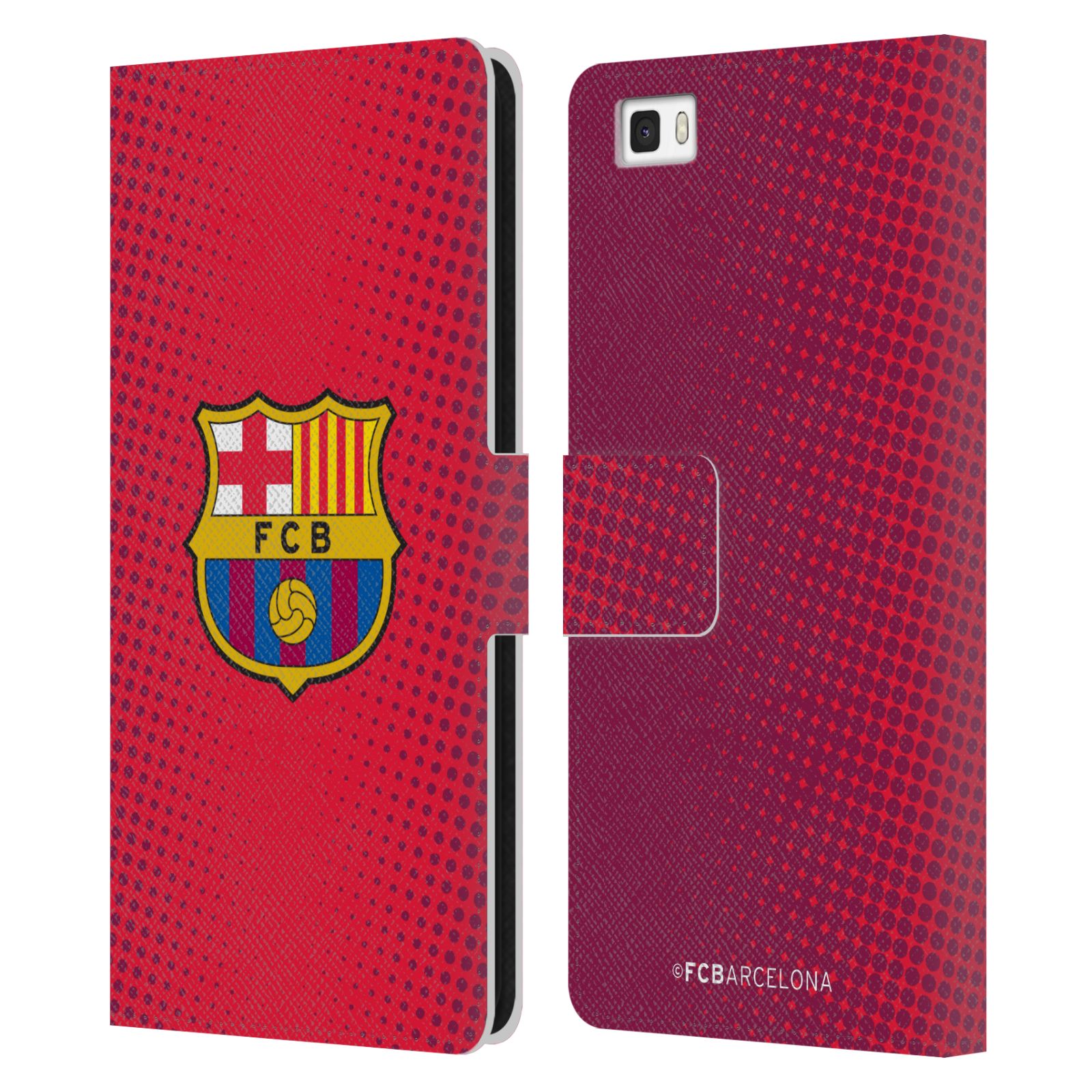 Pouzdro na mobil Huawei P8 LITE - HEAD CASE - FC Barcelona - Tečky červená