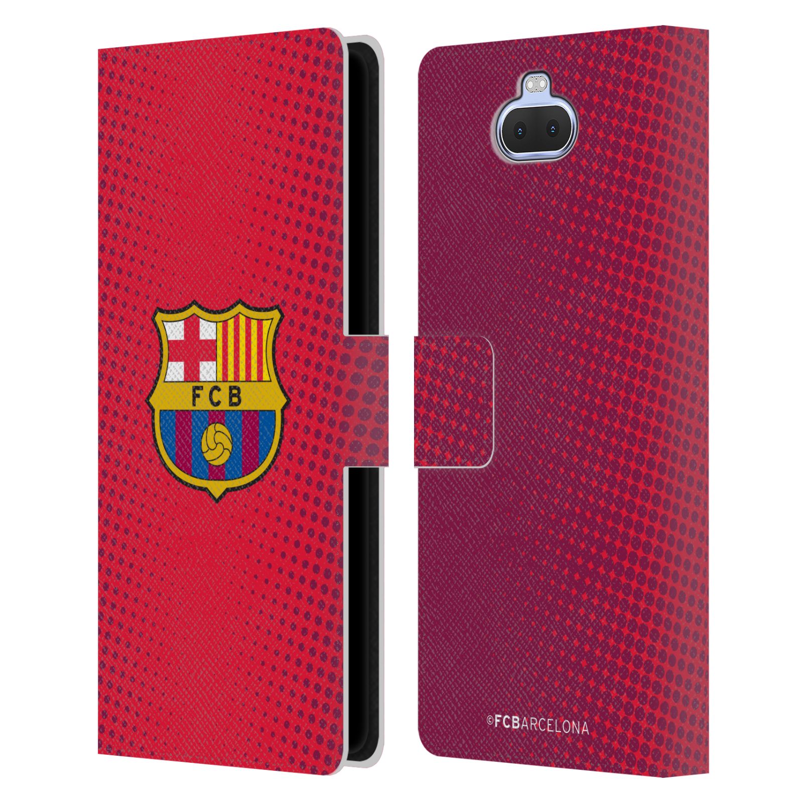 Pouzdro na mobil Sony Xperia 10 PLUS  - HEAD CASE - FC Barcelona - Tečky červená