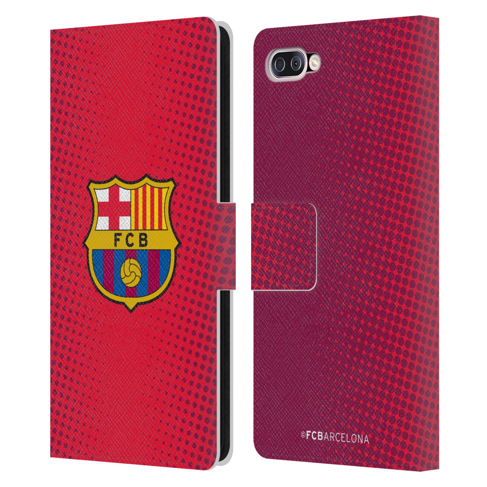Pouzdro na mobil Asus Zenfone 4 Max (ZC554KL)  - HEAD CASE - FC Barcelona - Tečky červená