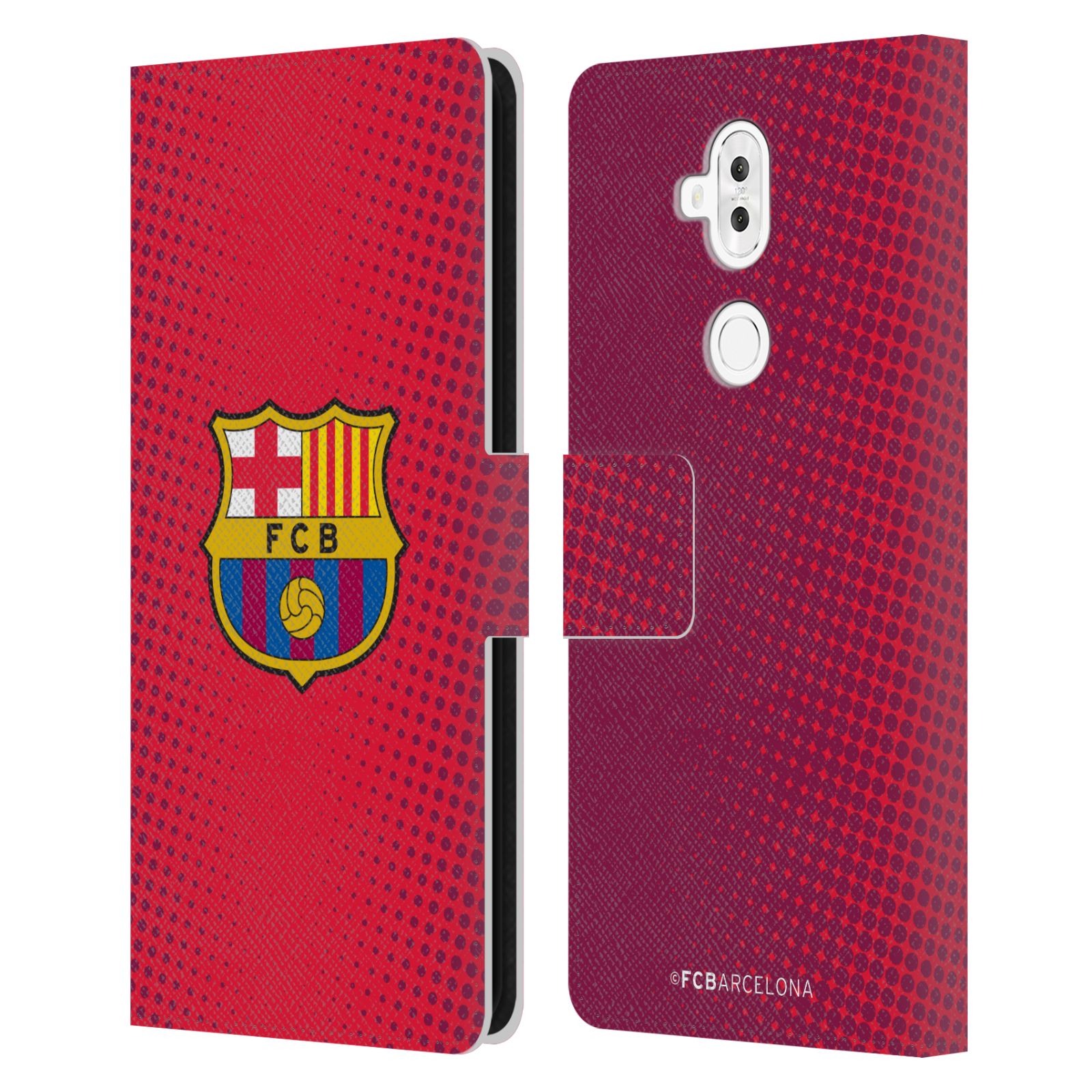 Pouzdro na mobil Asus Zenfone 5 Lite ZC600KL  - HEAD CASE - FC Barcelona - Tečky červená