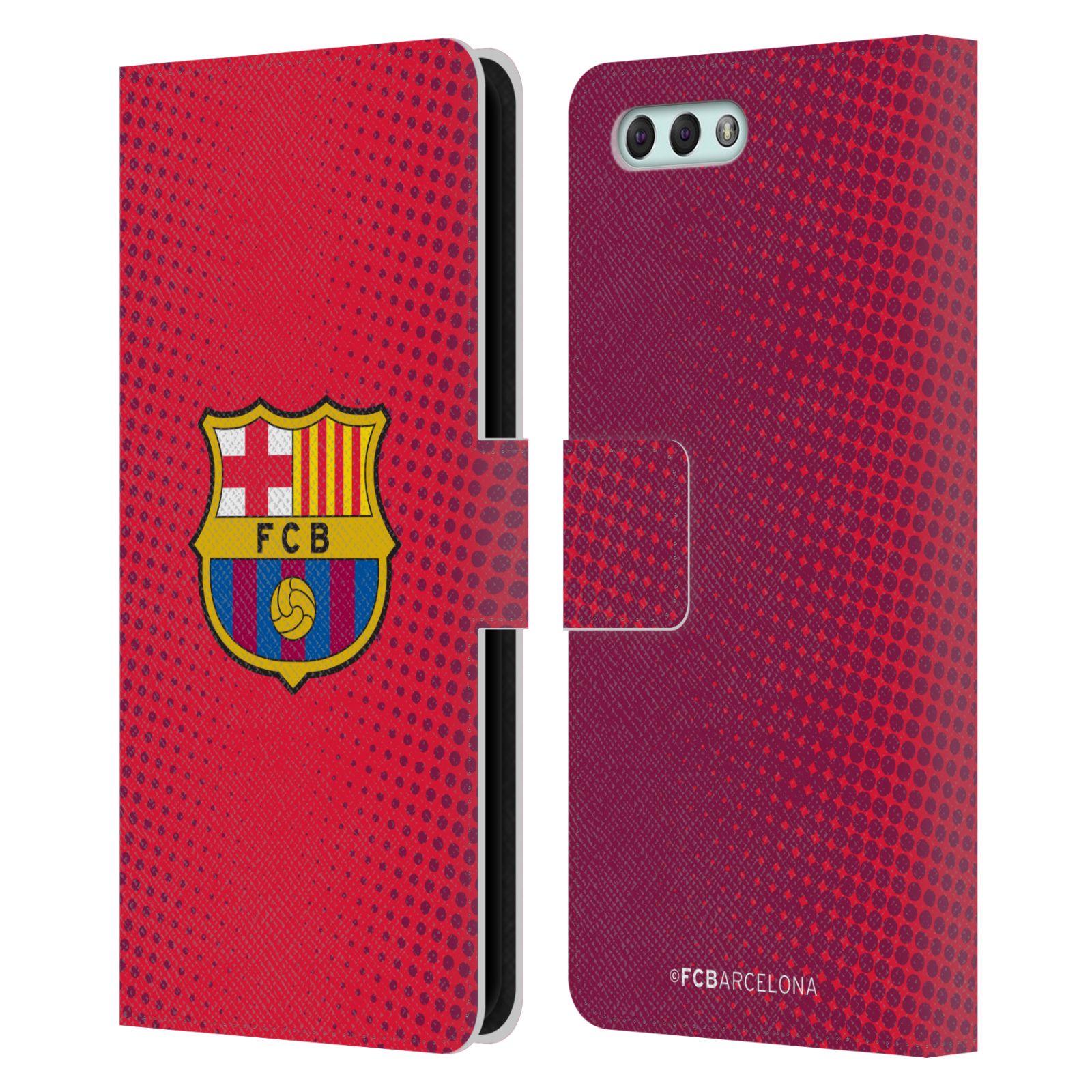 Pouzdro na mobil Asus Zenfone 4 ZE554KL  - HEAD CASE - FC Barcelona - Tečky červená