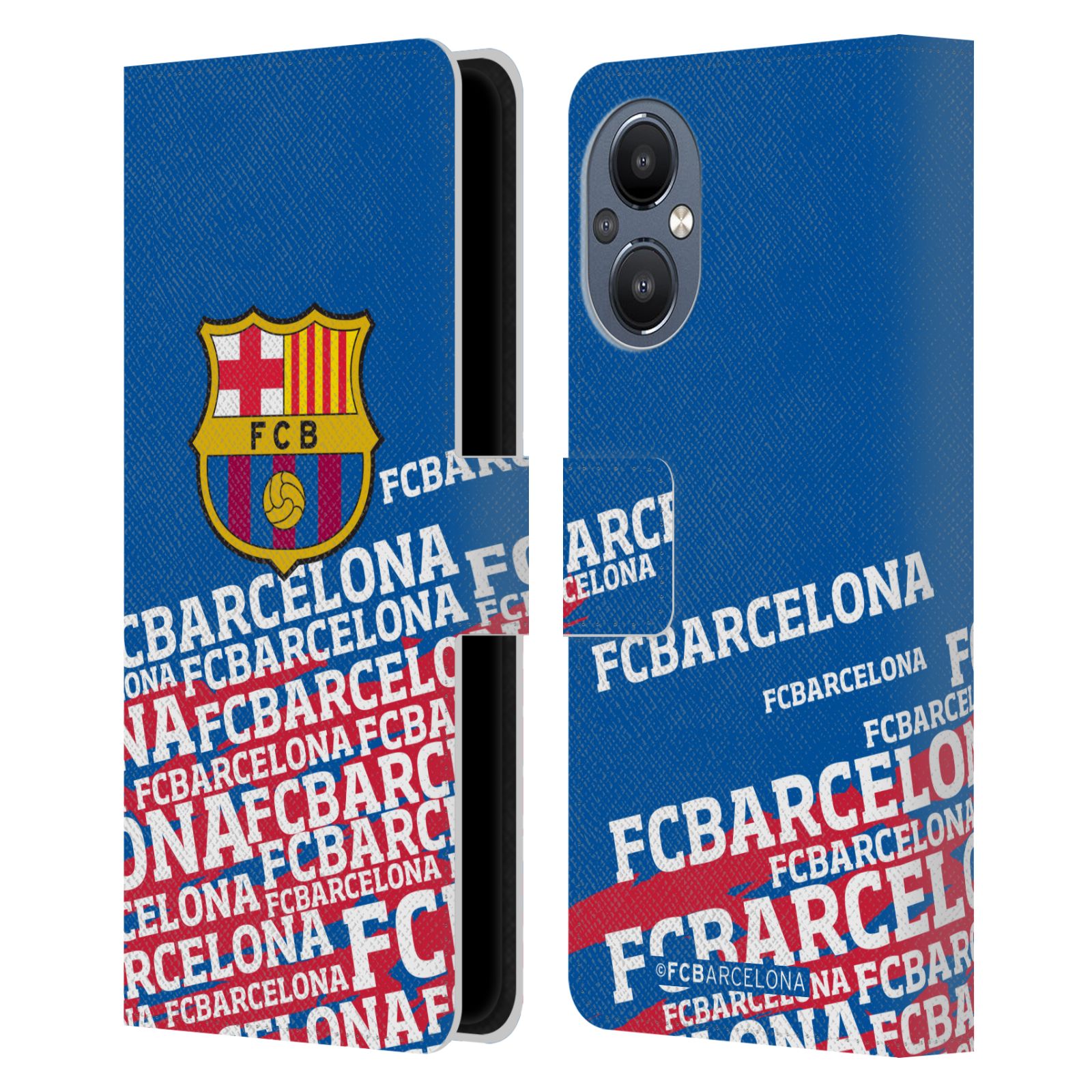 Pouzdro na mobil OnePlus Nord N20 5G - HEAD CASE - FC Barcelona - Logo název