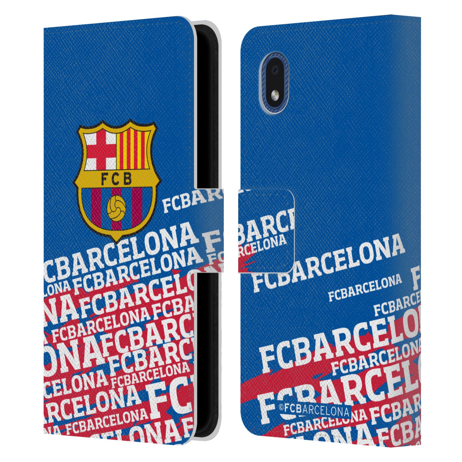 Pouzdro na mobil Samsung Galaxy A01 CORE - HEAD CASE - FC Barcelona - Logo název