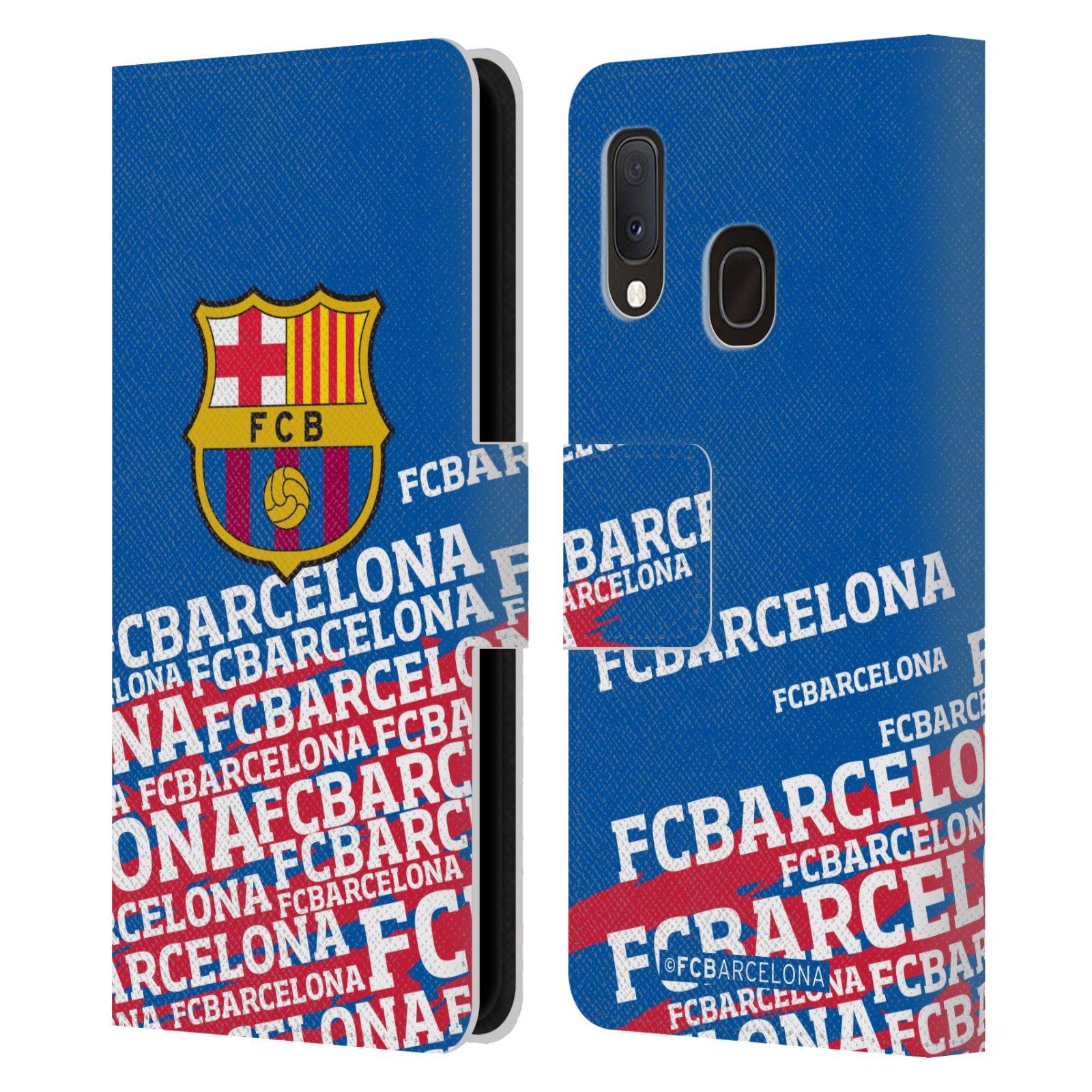 Pouzdro na mobil Samsung Galaxy A20E - HEAD CASE - FC Barcelona - Logo název