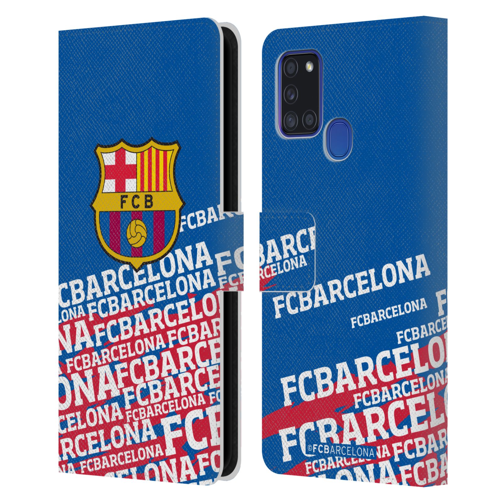 Pouzdro na mobil Samsung Galaxy A21S - HEAD CASE - FC Barcelona - Logo název