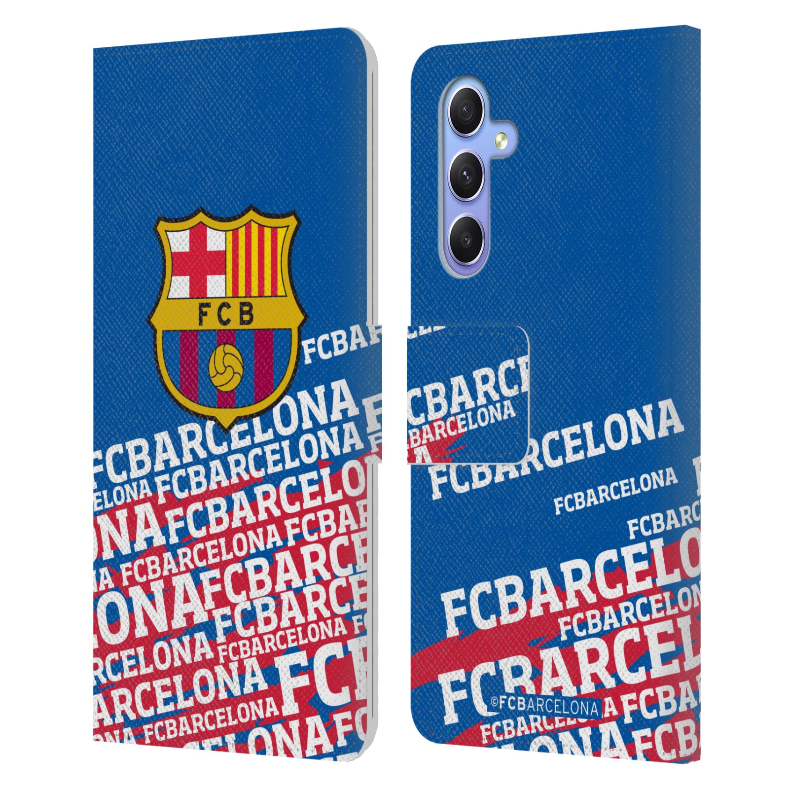 Pouzdro na mobil Samsung Galaxy A34 5G - HEAD CASE - FC Barcelona - Logo název