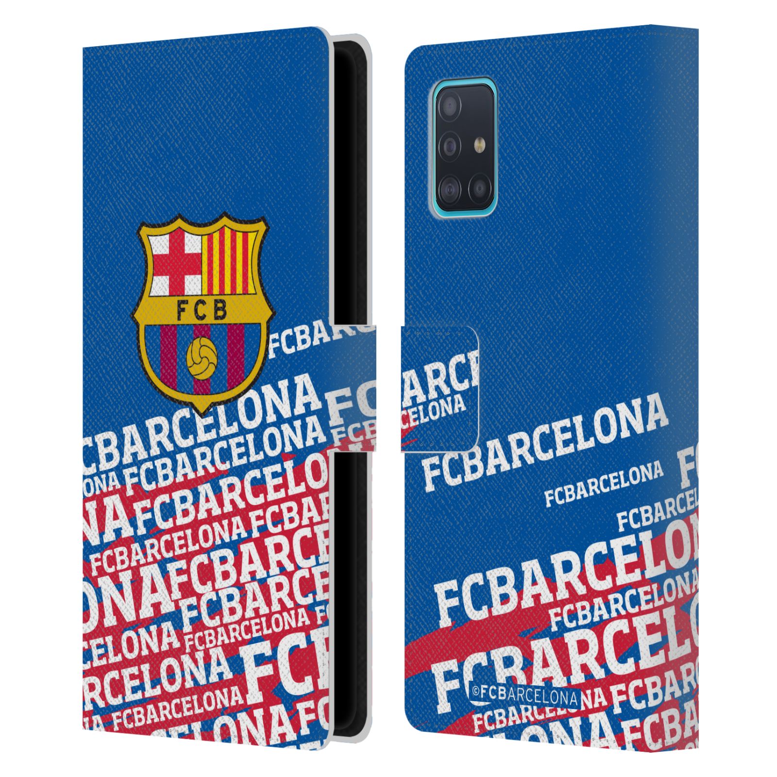 Pouzdro na mobil Samsung Galaxy A51 - HEAD CASE - FC Barcelona - Logo název