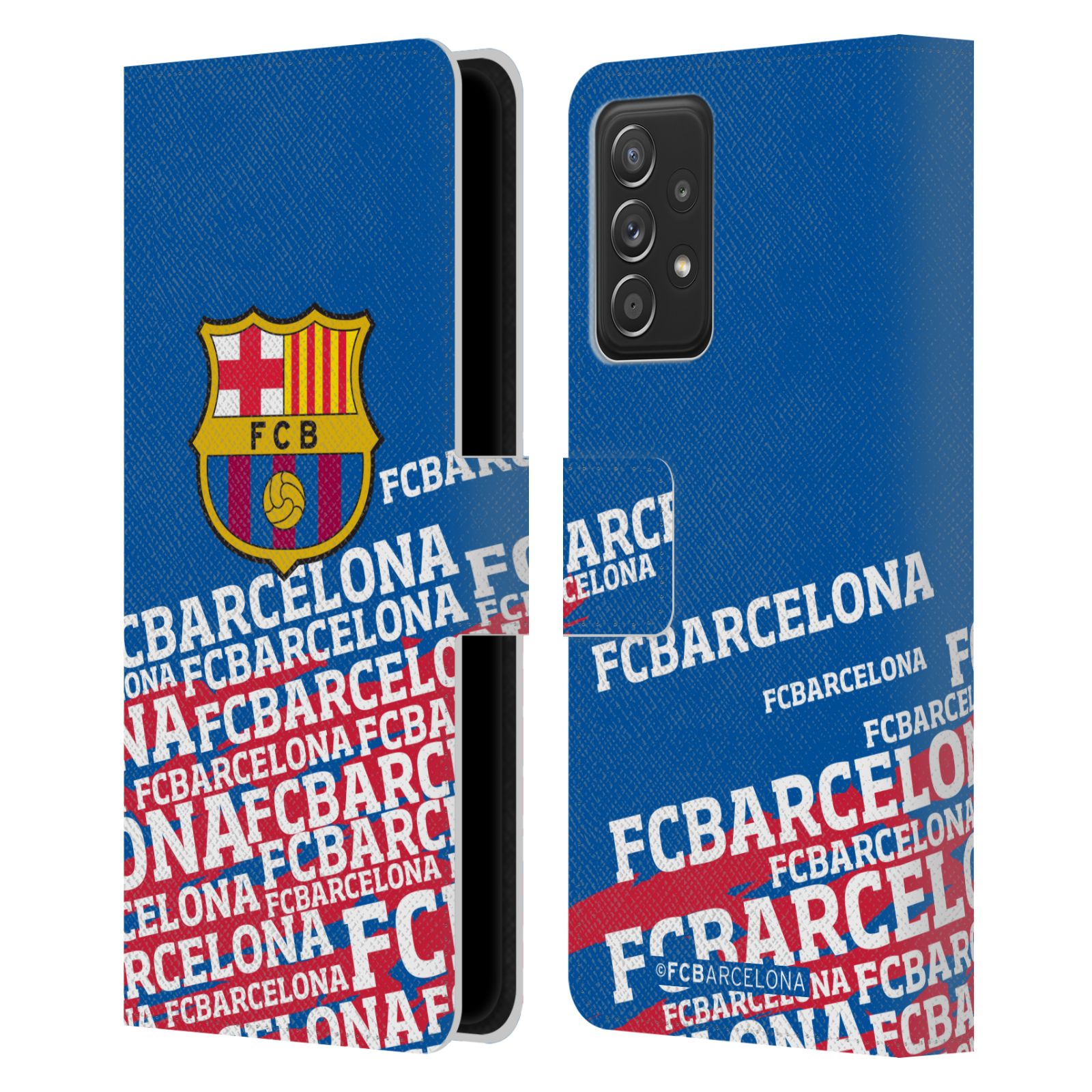 Pouzdro na mobil Samsung Galaxy A52 / A52 G - HEAD CASE - FC Barcelona - Logo název