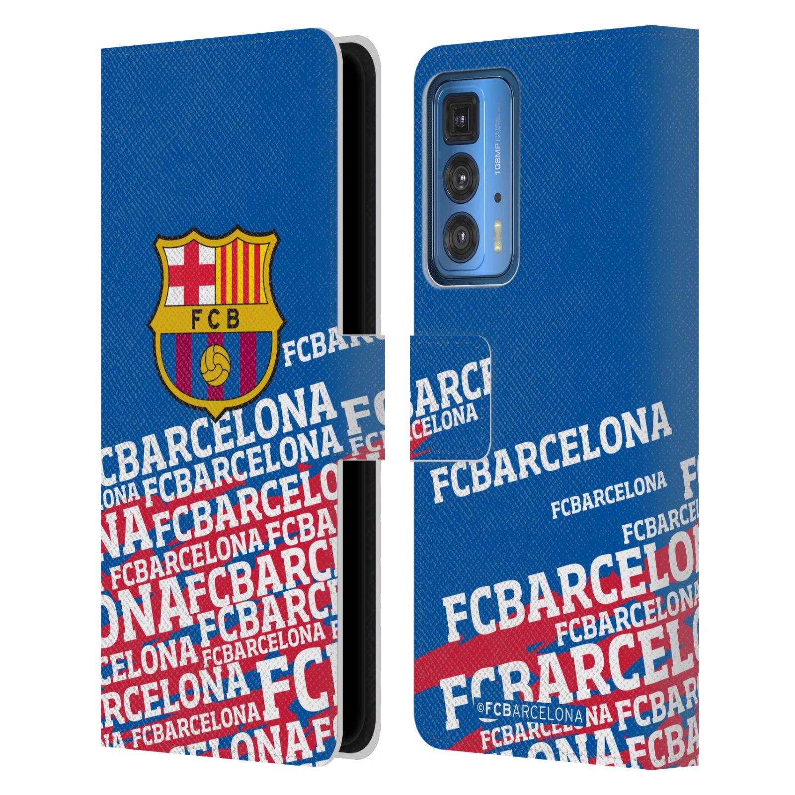 Pouzdro na mobil Motorola EDGE 20 PRO - HEAD CASE - FC Barcelona - Logo název