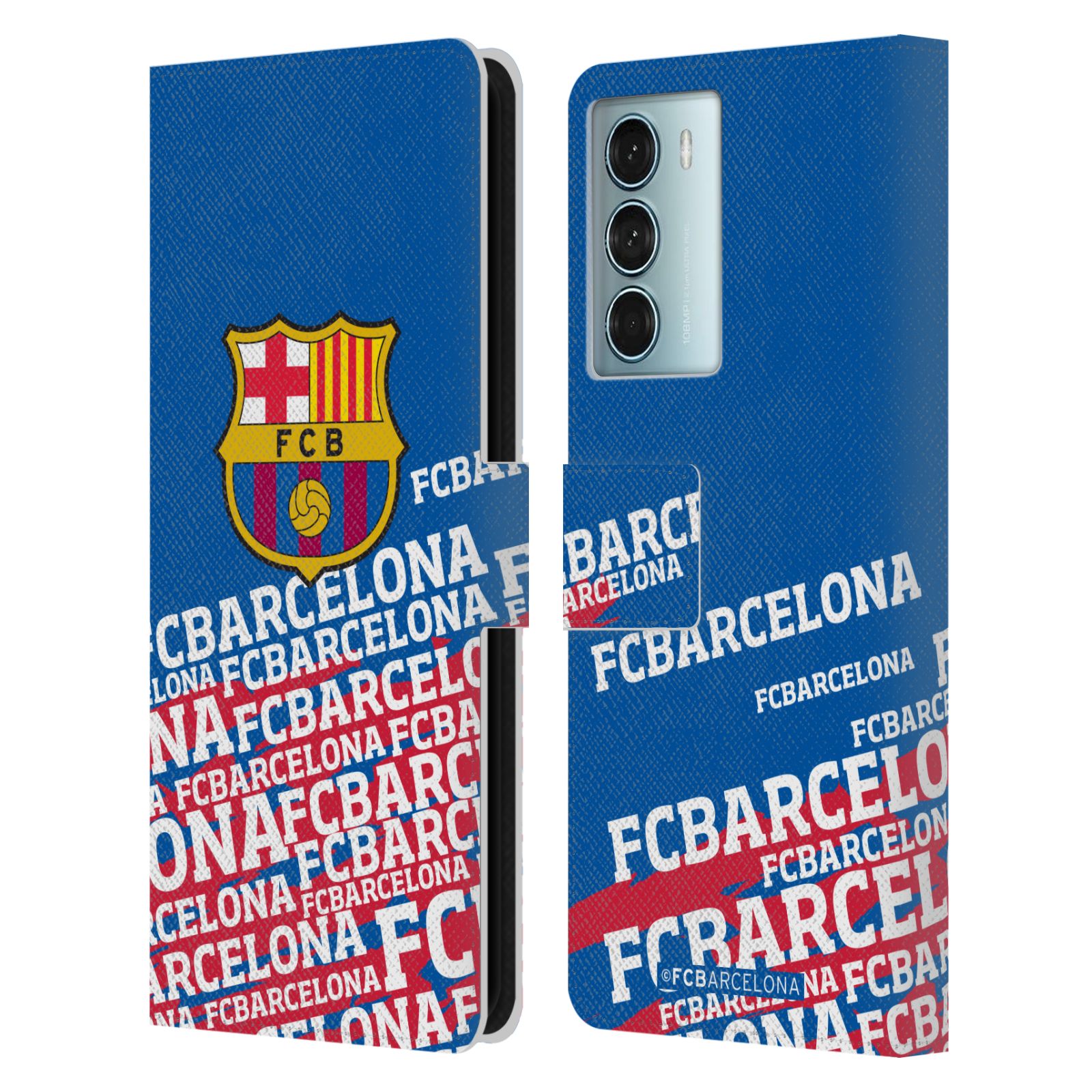 Pouzdro na mobil Motorola Moto G200 5G - HEAD CASE - FC Barcelona - Logo název