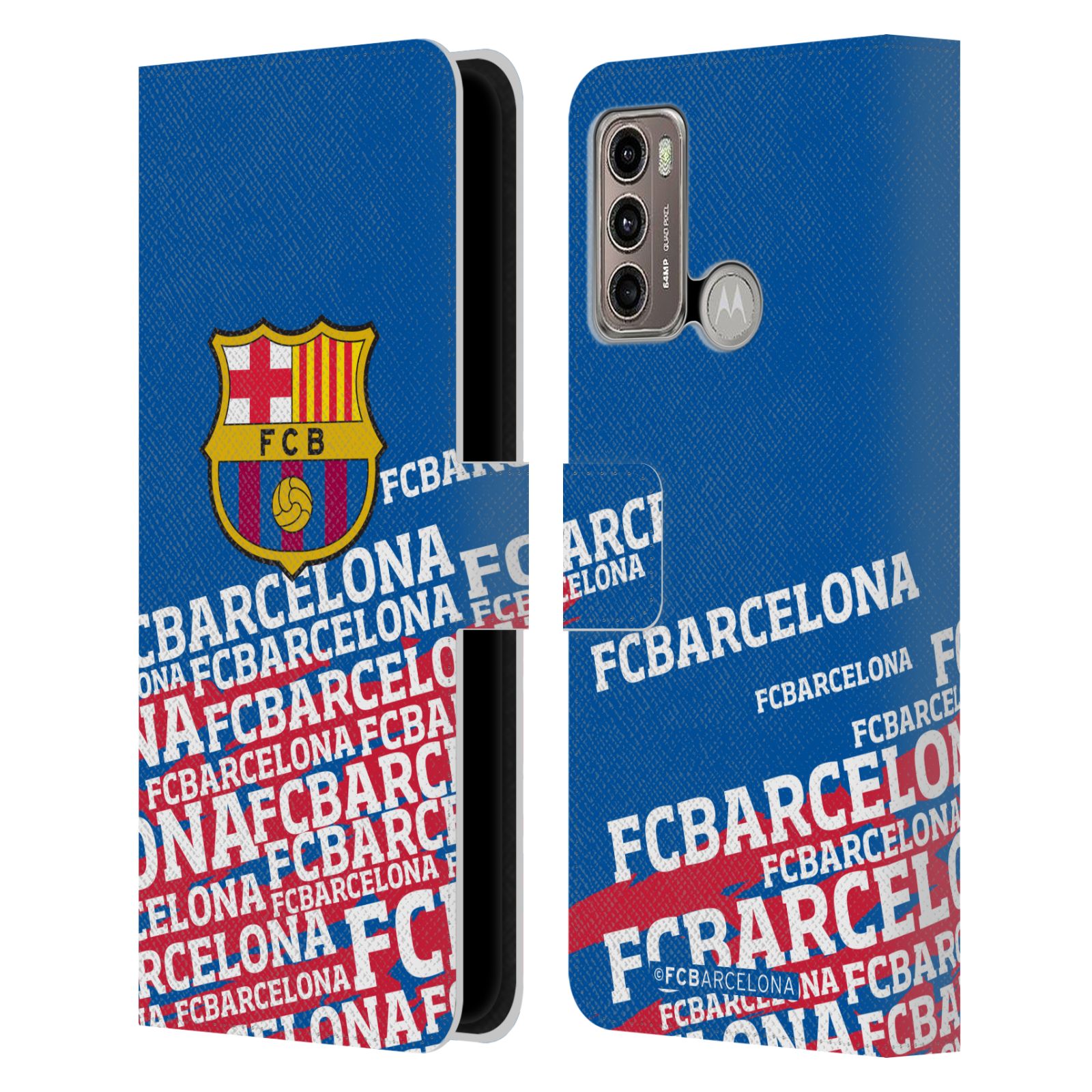 Pouzdro na mobil Motorola Moto G60 - HEAD CASE - FC Barcelona - Logo název