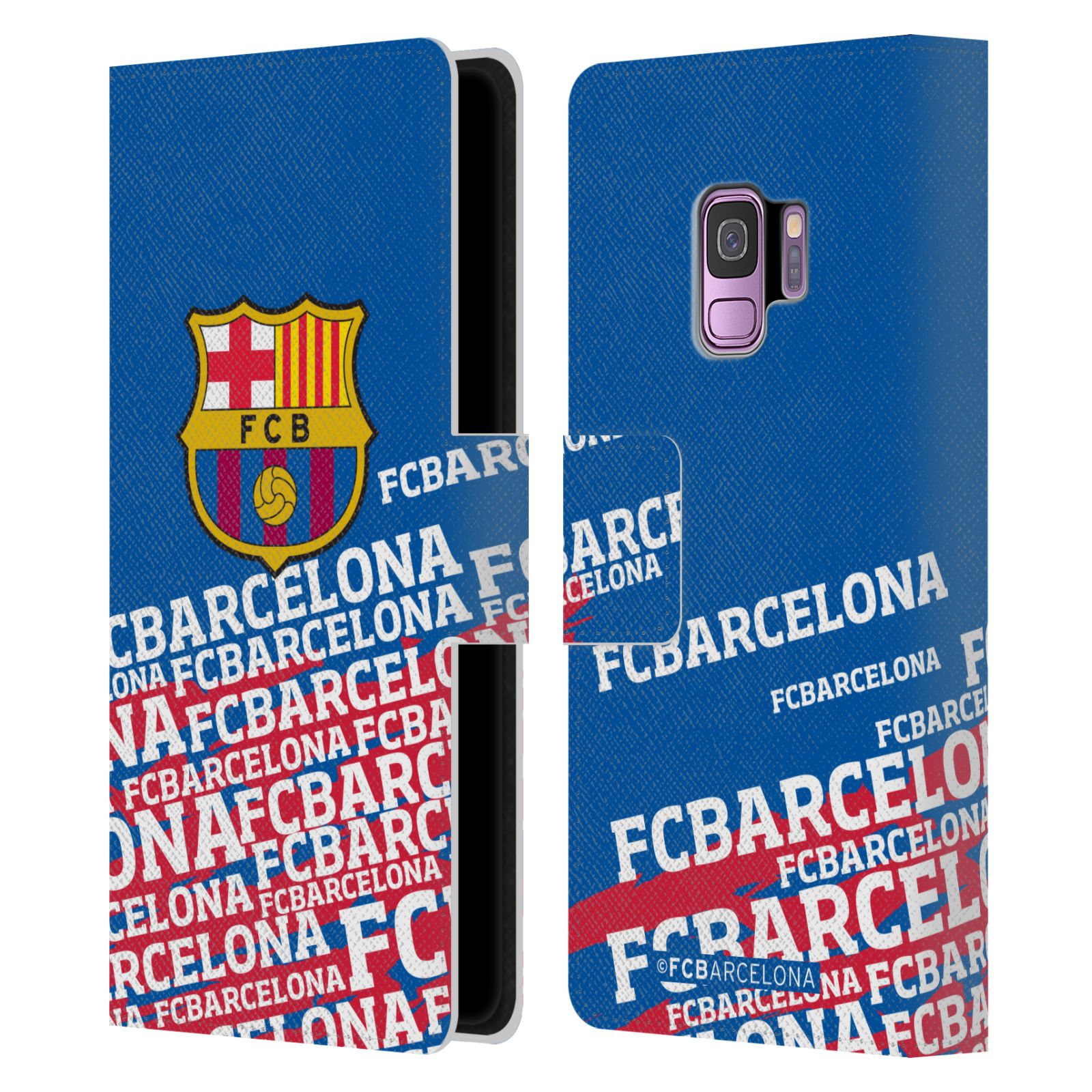 Pouzdro na mobil Samsung Galaxy S9 - HEAD CASE - FC Barcelona - Logo název