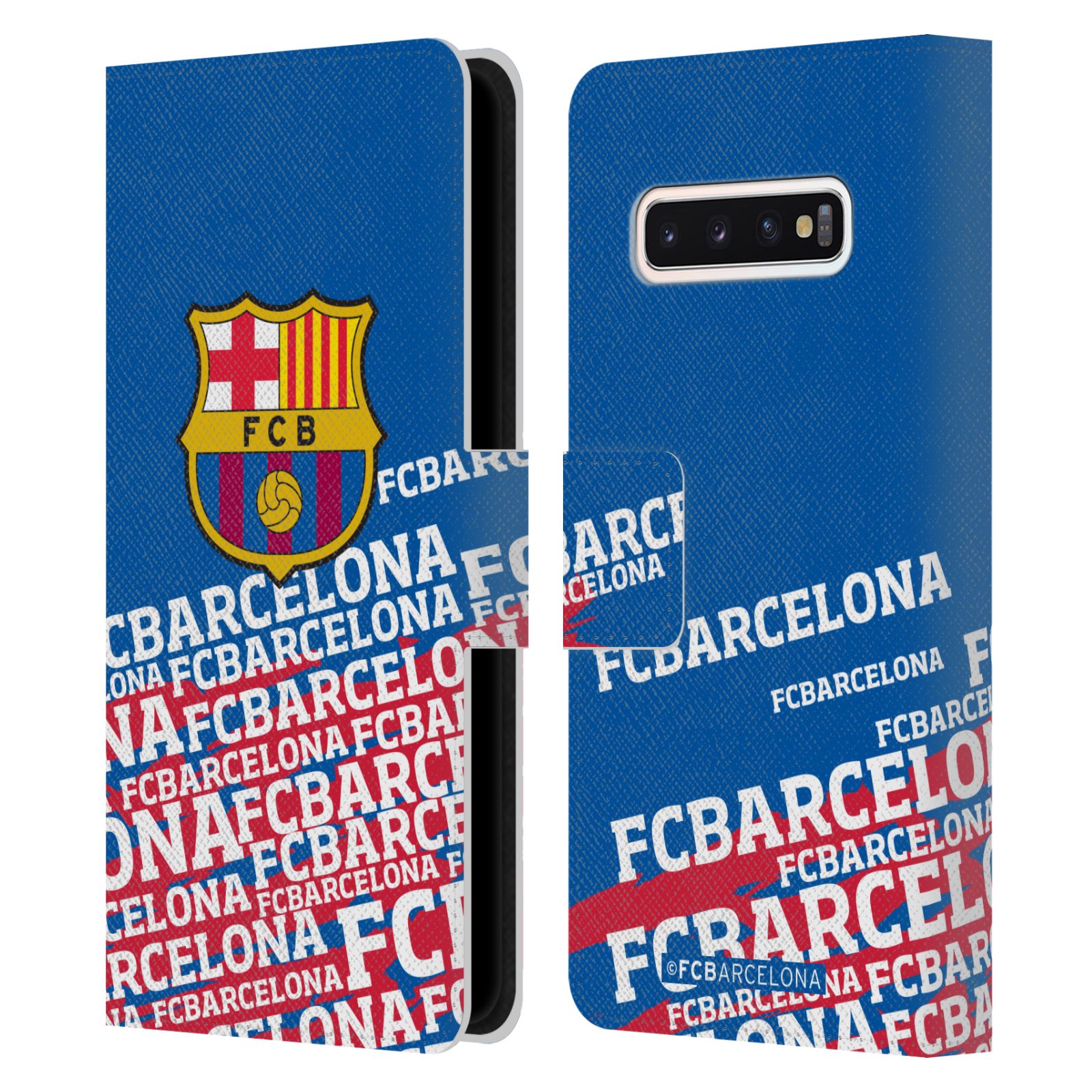 Pouzdro na mobil Samsung Galaxy S10 - HEAD CASE - FC Barcelona - Logo název