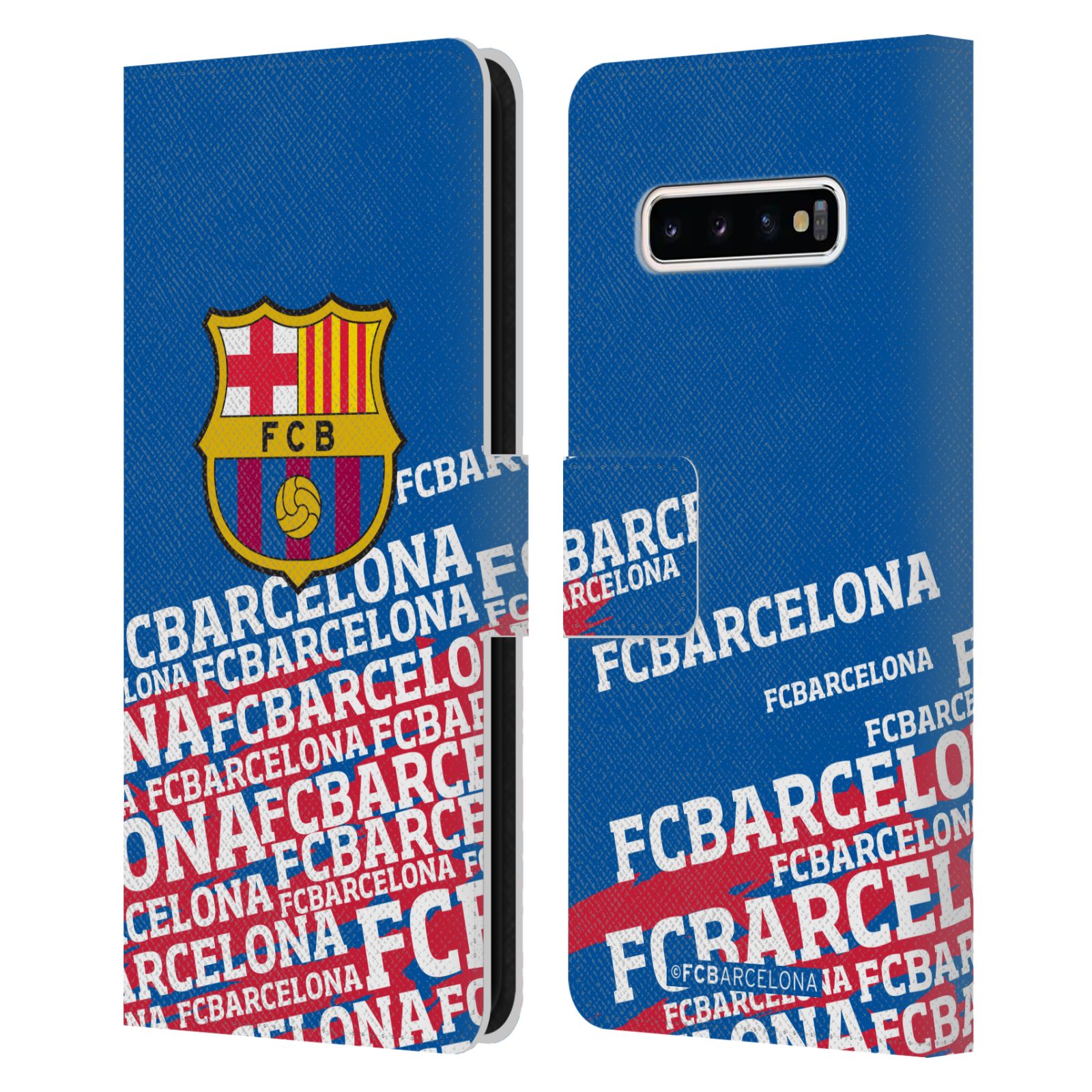 Pouzdro na mobil Samsung Galaxy S10+ - HEAD CASE - FC Barcelona - Logo název