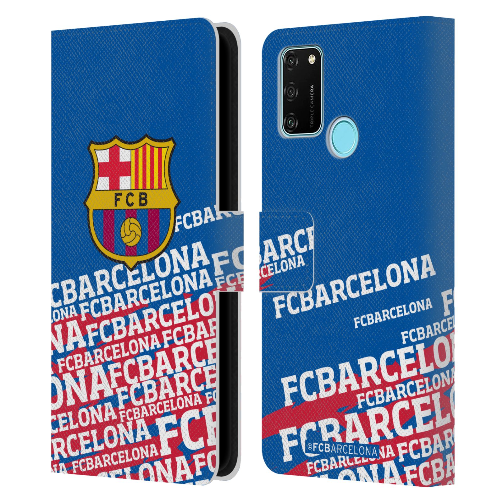 Pouzdro na mobil Honor 9A - HEAD CASE - FC Barcelona - Logo název