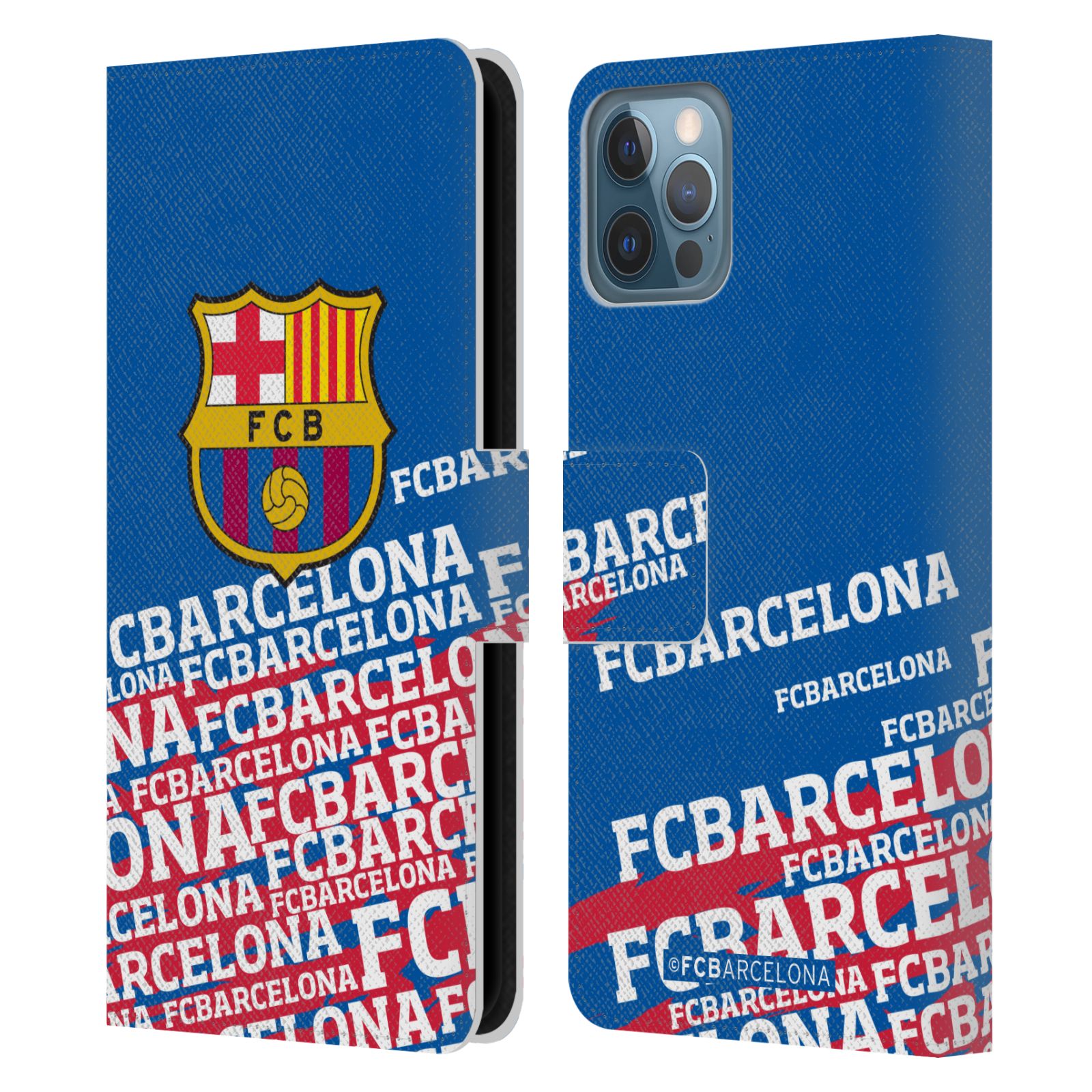 Pouzdro na mobil Apple Iphone 12 / 12 Pro - HEAD CASE - FC Barcelona - Logo název
