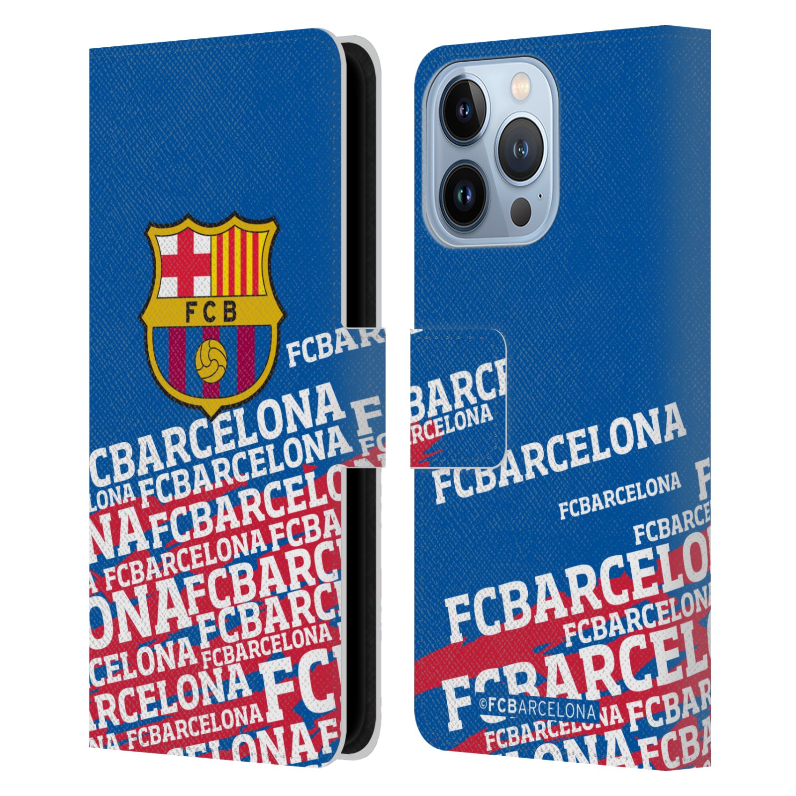 Pouzdro na mobil Apple Iphone 13 Pro - HEAD CASE - FC Barcelona - Logo název