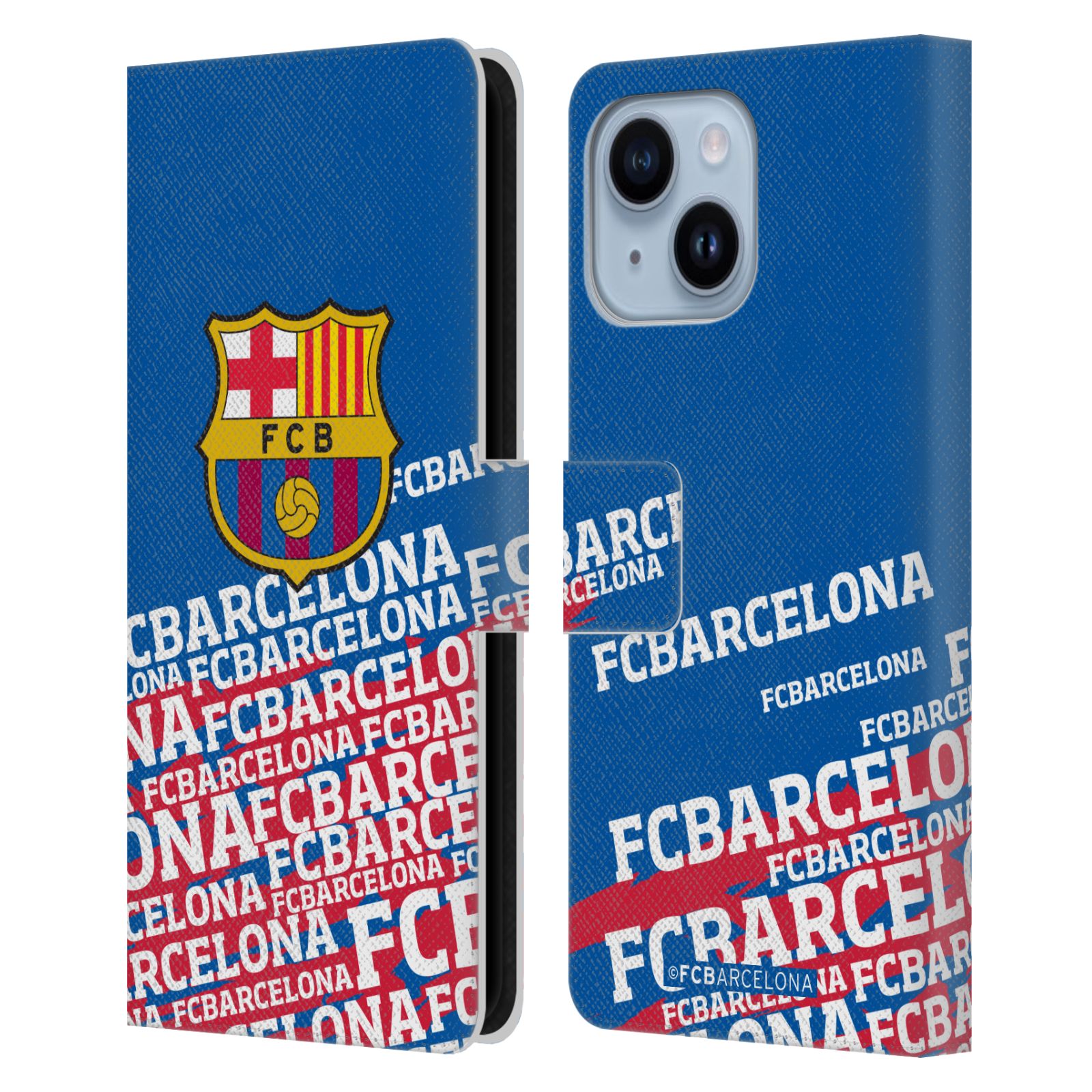 Pouzdro na mobil Apple Iphone 14 PLUS - HEAD CASE - FC Barcelona - Logo název
