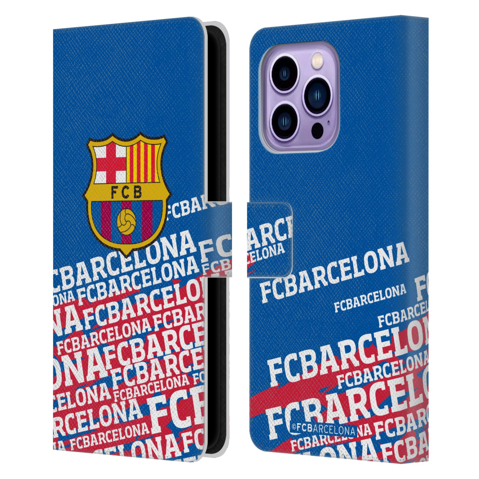 Pouzdro na mobil Apple Iphone 14 PRO MAX - HEAD CASE - FC Barcelona - Logo název