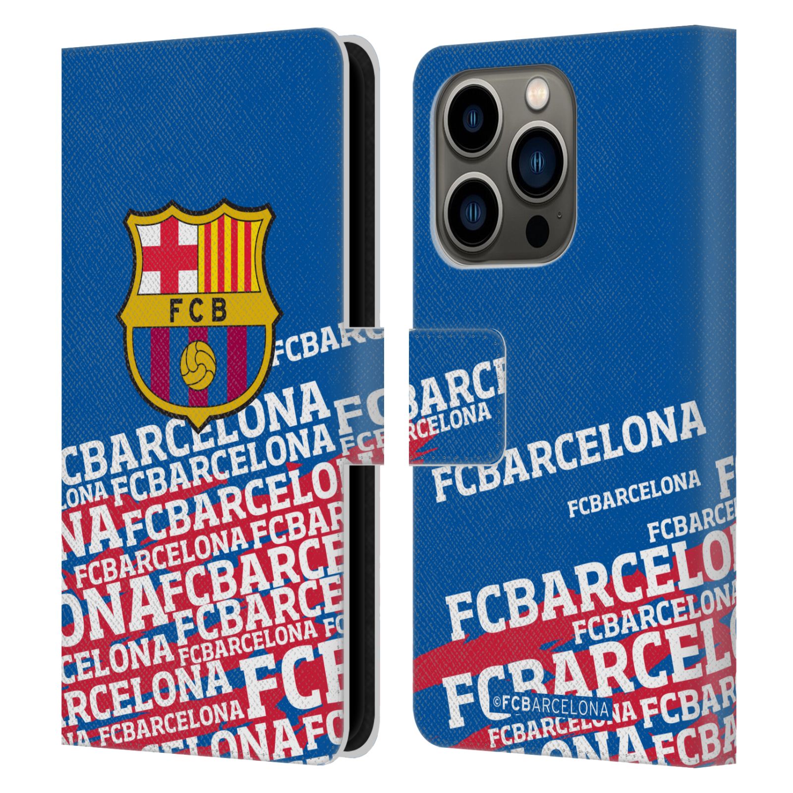 Pouzdro na mobil Apple Iphone 14 PRO - HEAD CASE - FC Barcelona - Logo název