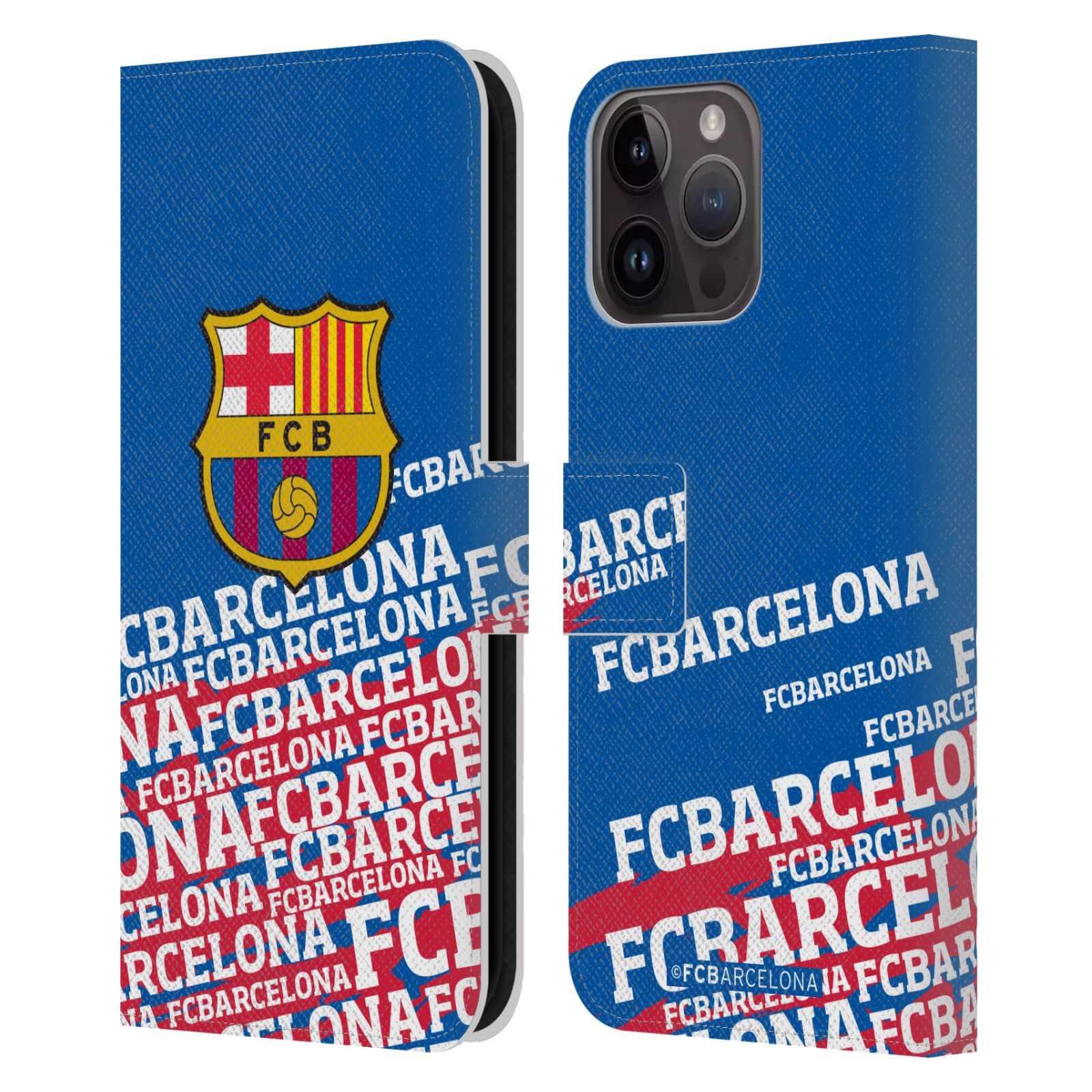 Pouzdro na mobil Apple Iphone 15 PRO MAX - HEAD CASE - FC Barcelona - Logo název