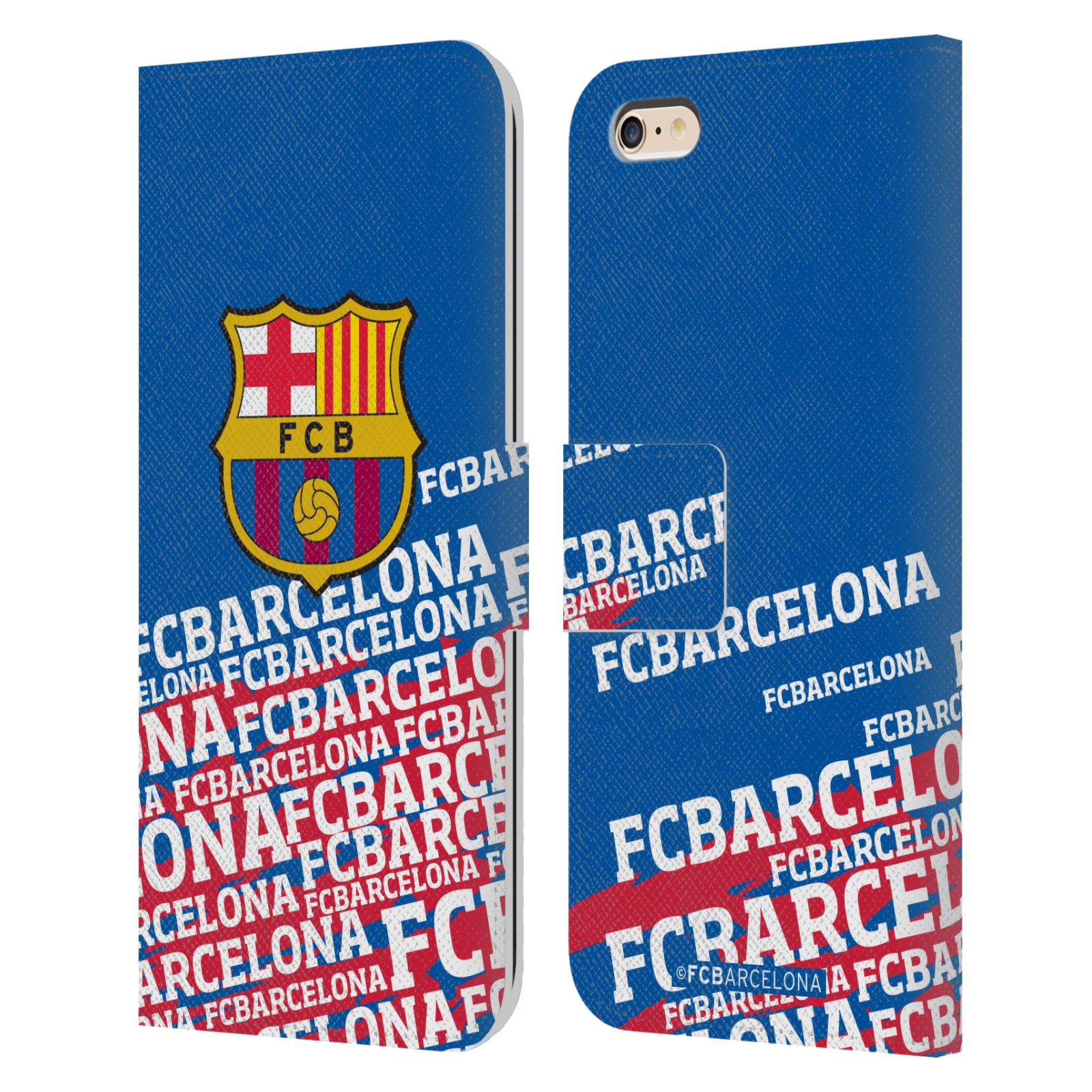 Pouzdro na mobil Apple Iphone 6 PLUS / 6S PLUS - HEAD CASE - FC Barcelona - Logo název