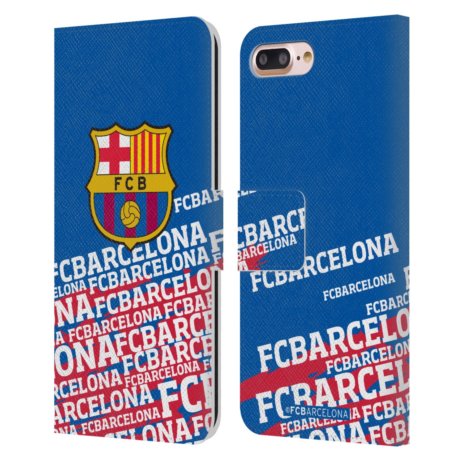 Pouzdro na mobil Apple Iphone 7+/8+ - HEAD CASE - FC Barcelona - Logo název