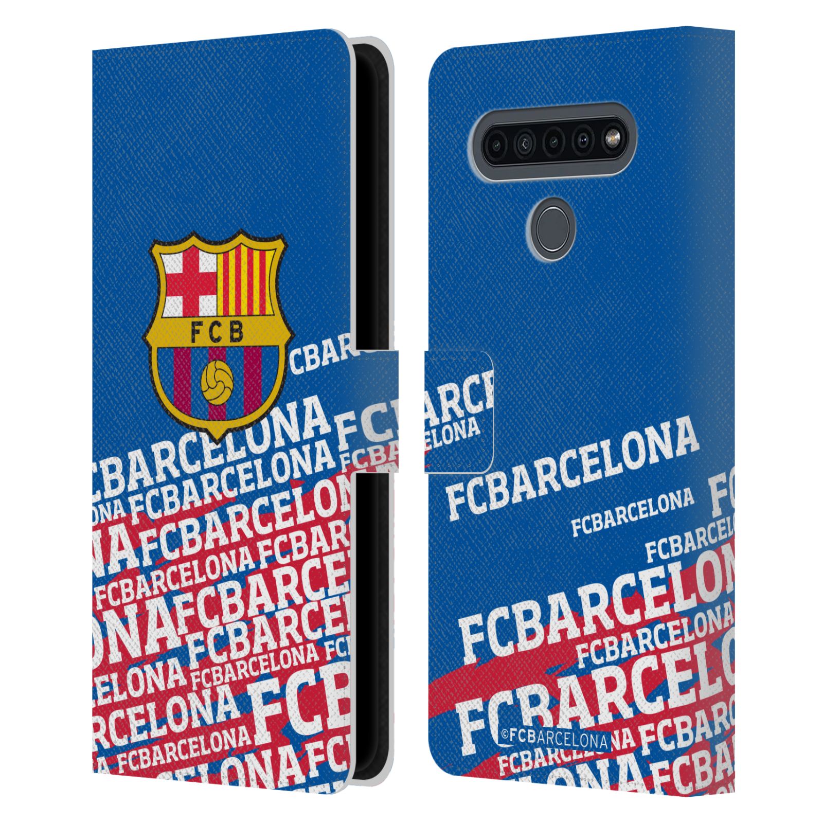 Pouzdro na mobil LG K41s  - HEAD CASE - FC Barcelona - Logo název