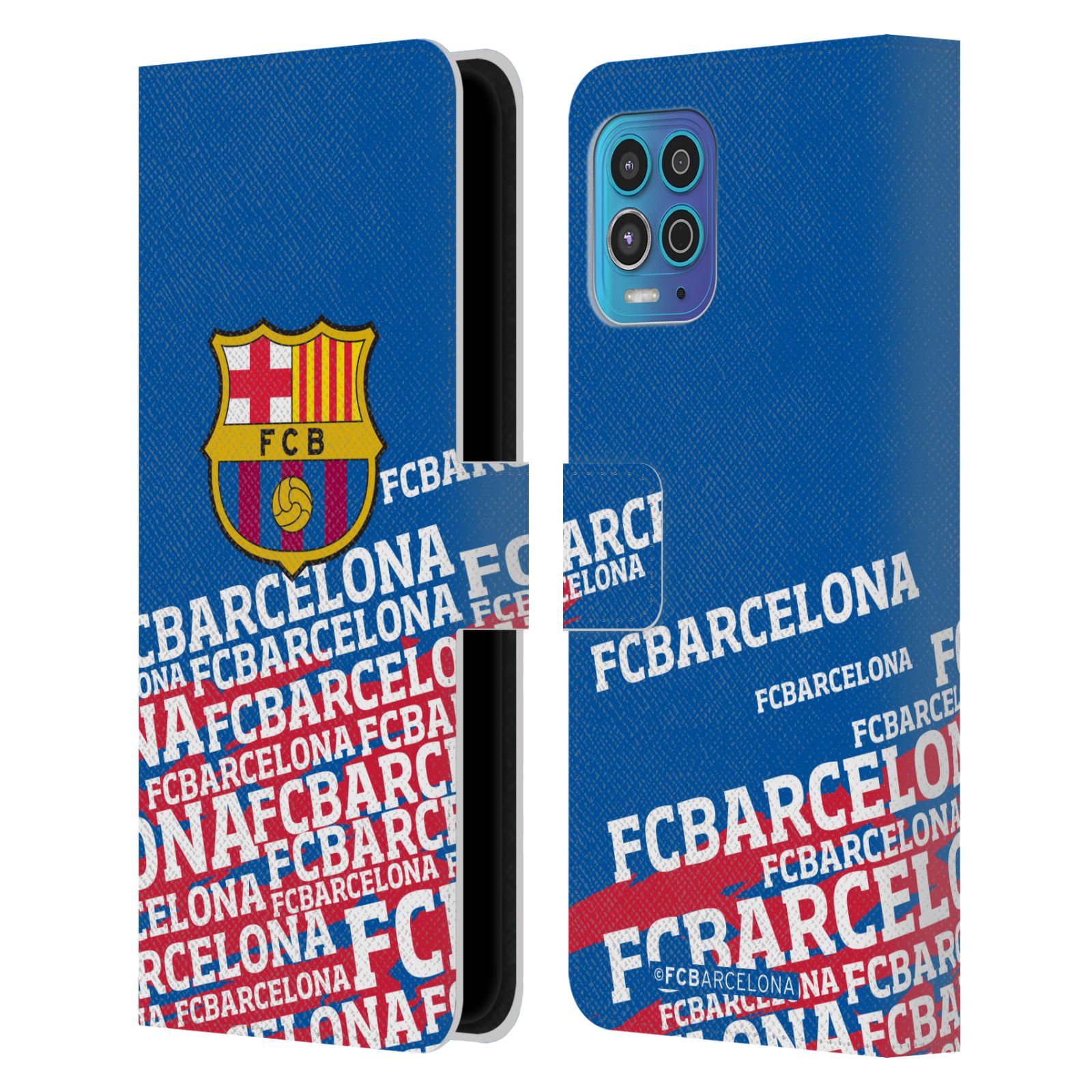 Pouzdro na mobil Motorola Moto G100 - HEAD CASE - FC Barcelona - Logo název