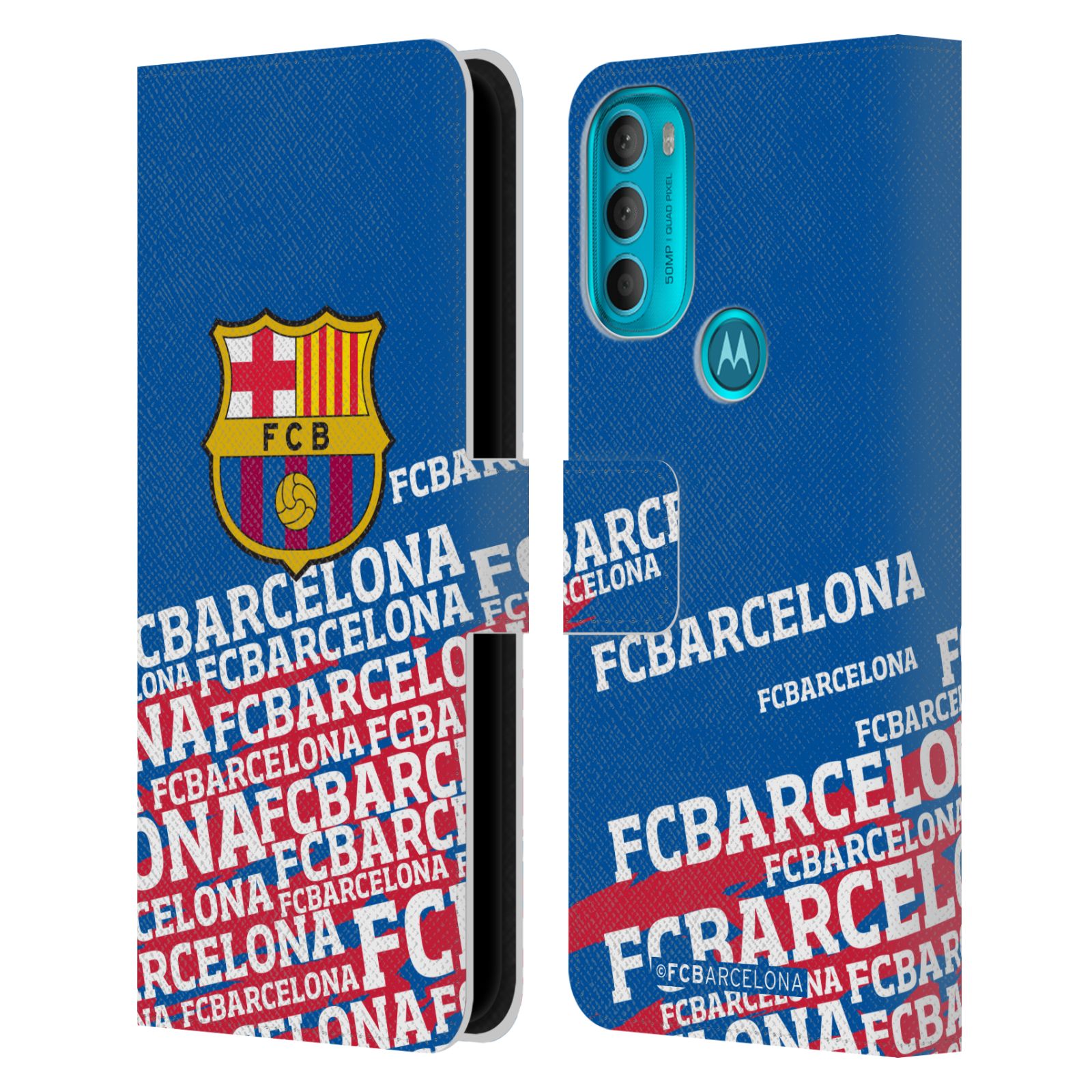Pouzdro na mobil Motorola Moto G71 5G - HEAD CASE - FC Barcelona - Logo název