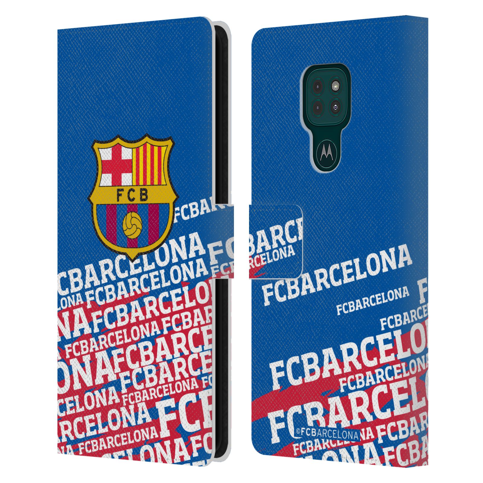Pouzdro na mobil Motorola Moto G9 PLAY - HEAD CASE - FC Barcelona - Logo název