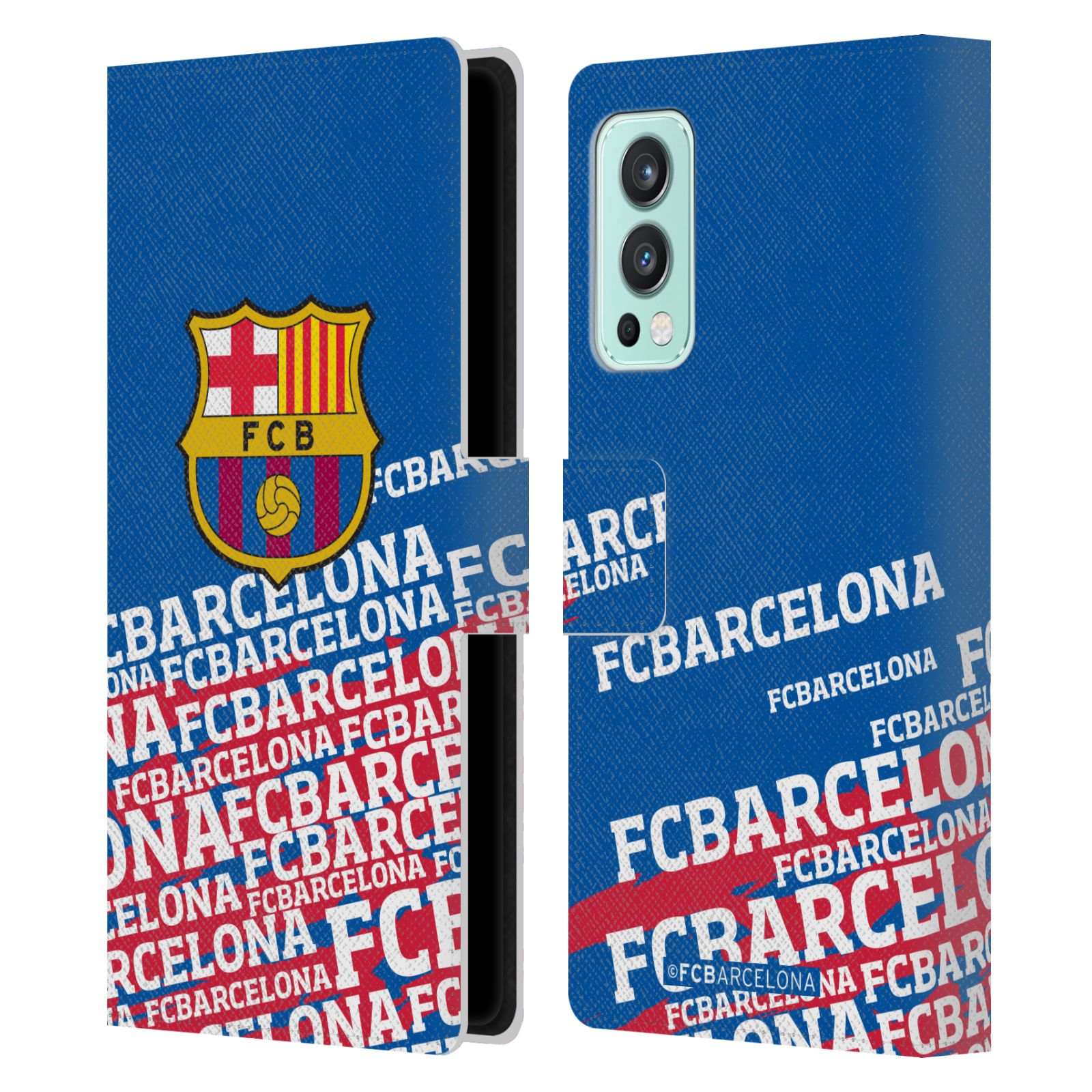 Pouzdro na mobil OnePlus Nord 2 5G - HEAD CASE - FC Barcelona - Logo název
