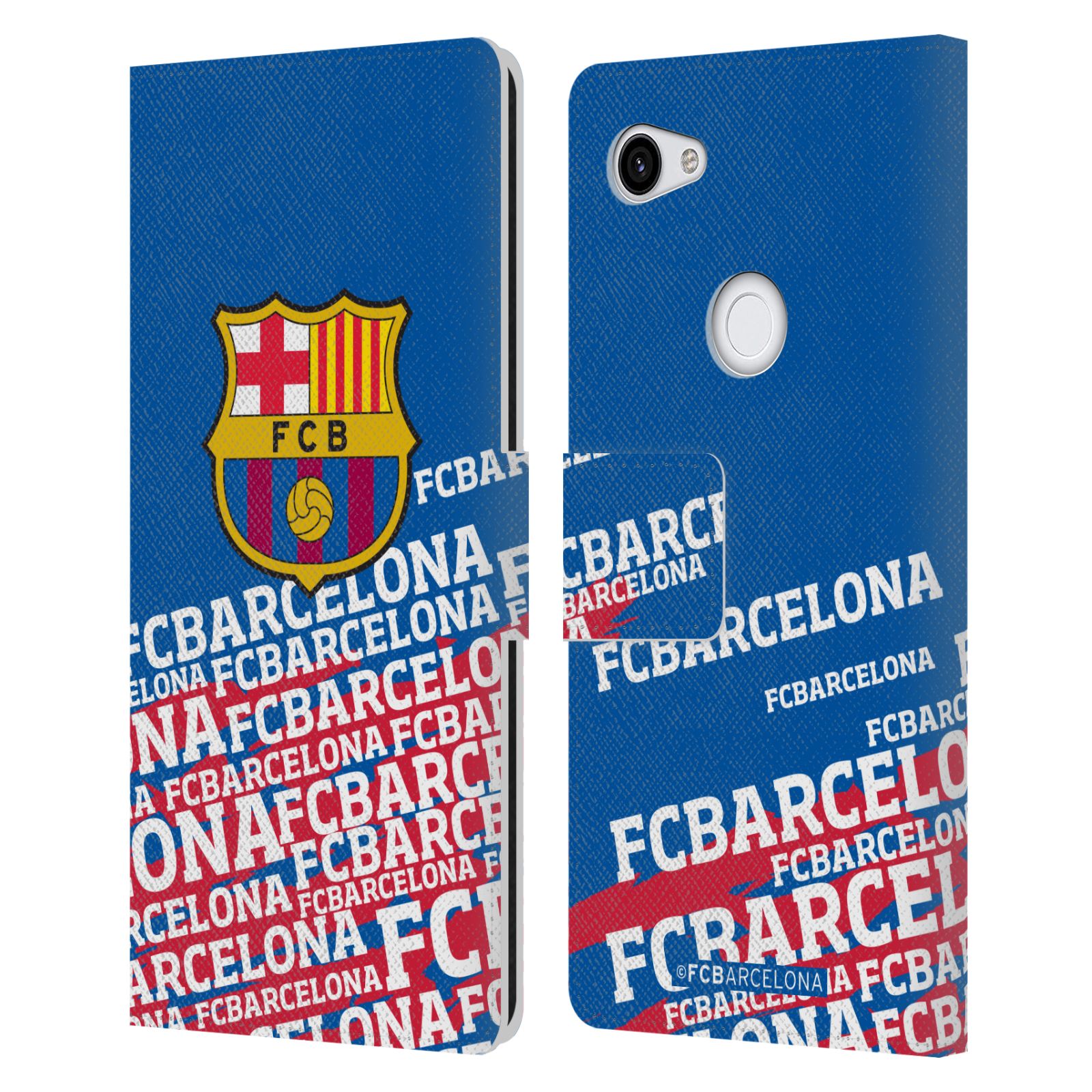 Pouzdro na mobil Google Pixel 3A XL  - HEAD CASE - FC Barcelona - Logo název