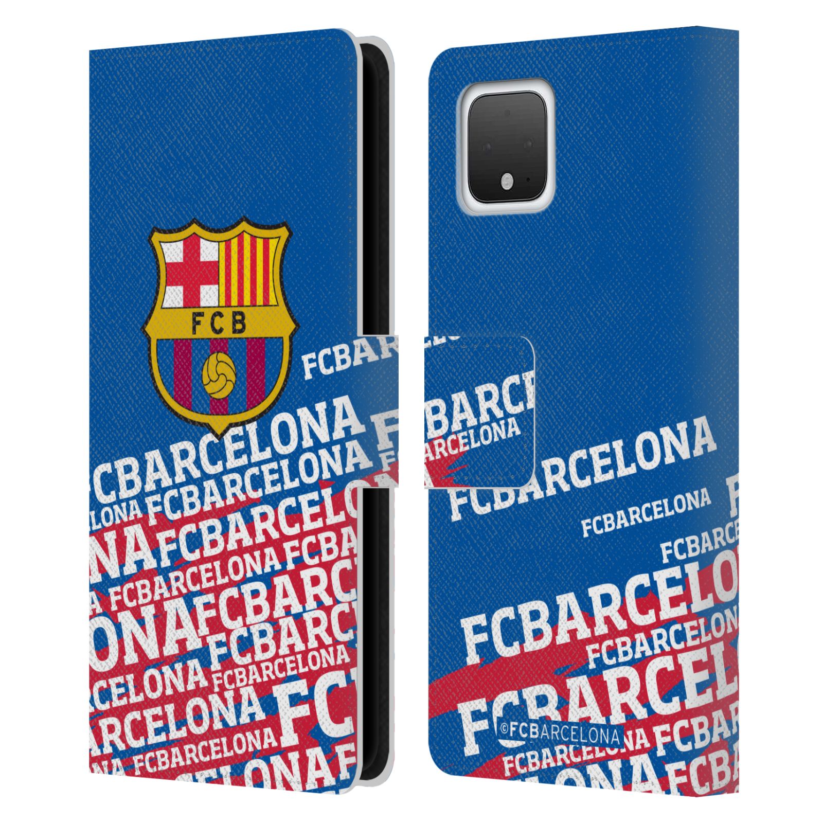 Pouzdro na mobil Google Pixel 4  - HEAD CASE - FC Barcelona - Logo název