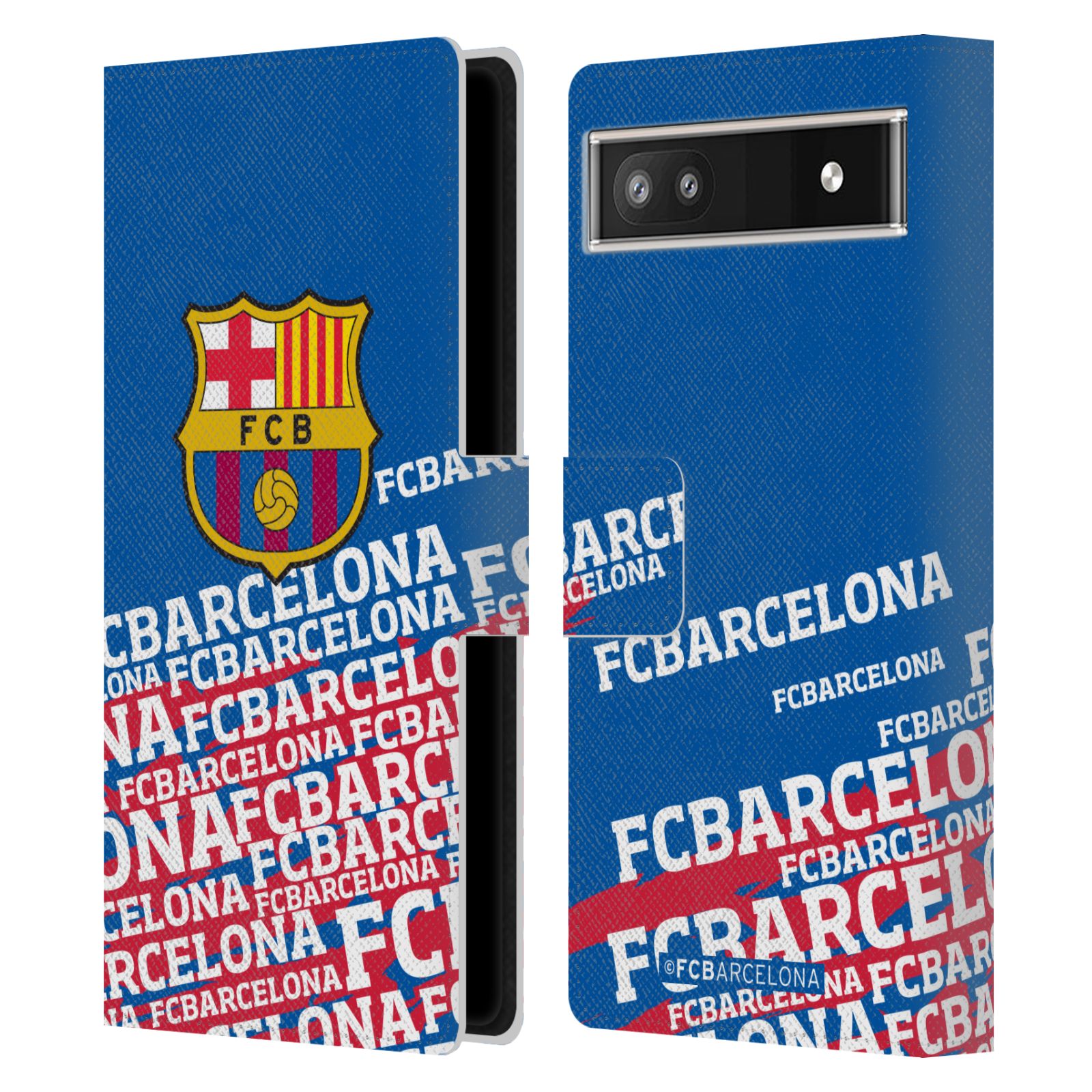 Pouzdro na mobil Google Pixel 6A  - HEAD CASE - FC Barcelona - Logo název