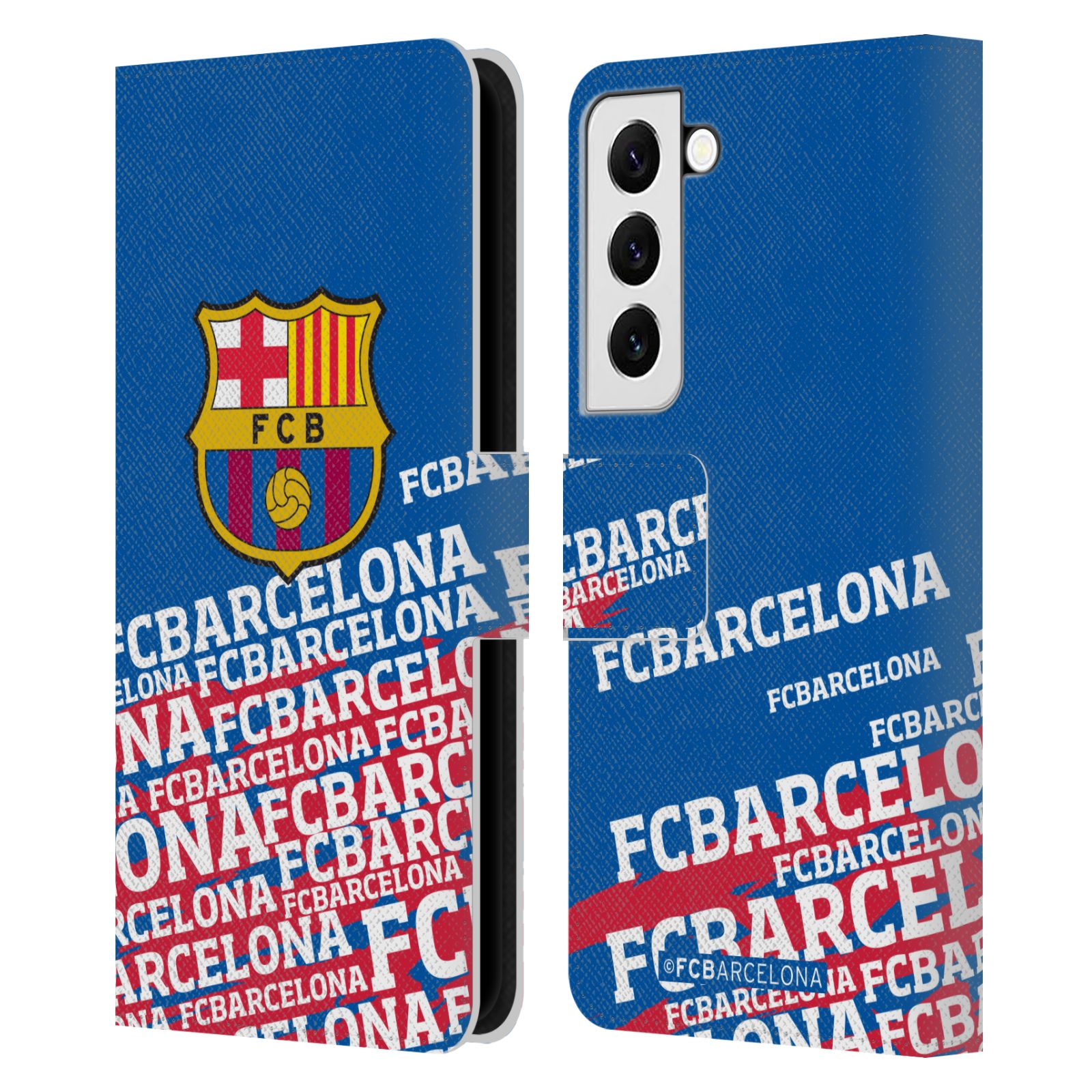 Pouzdro na mobil Samsung Galaxy S22 5G - HEAD CASE - FC Barcelona - Logo název