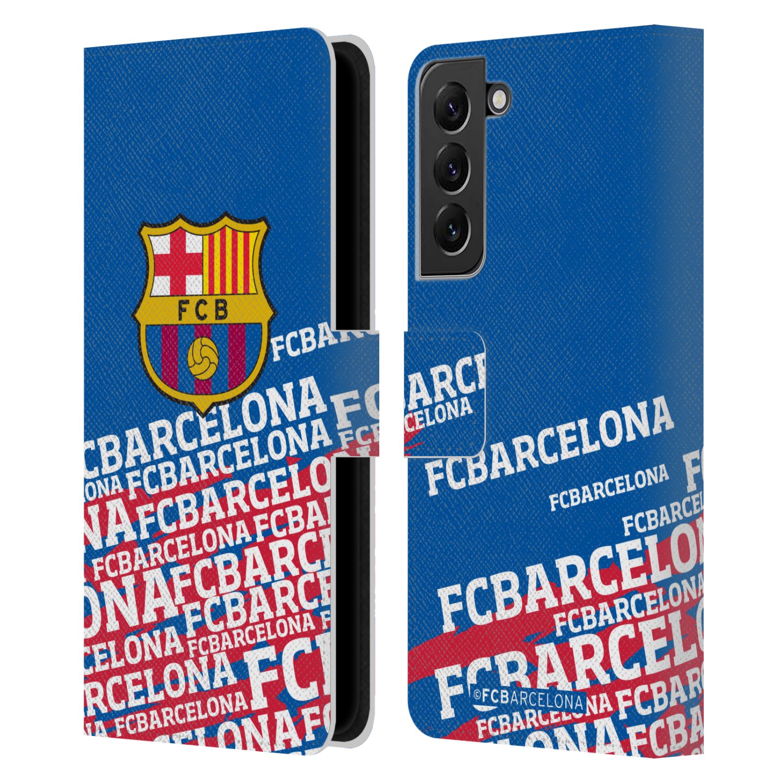 Pouzdro na mobil Samsung Galaxy S22+ 5G - HEAD CASE - FC Barcelona - Logo název