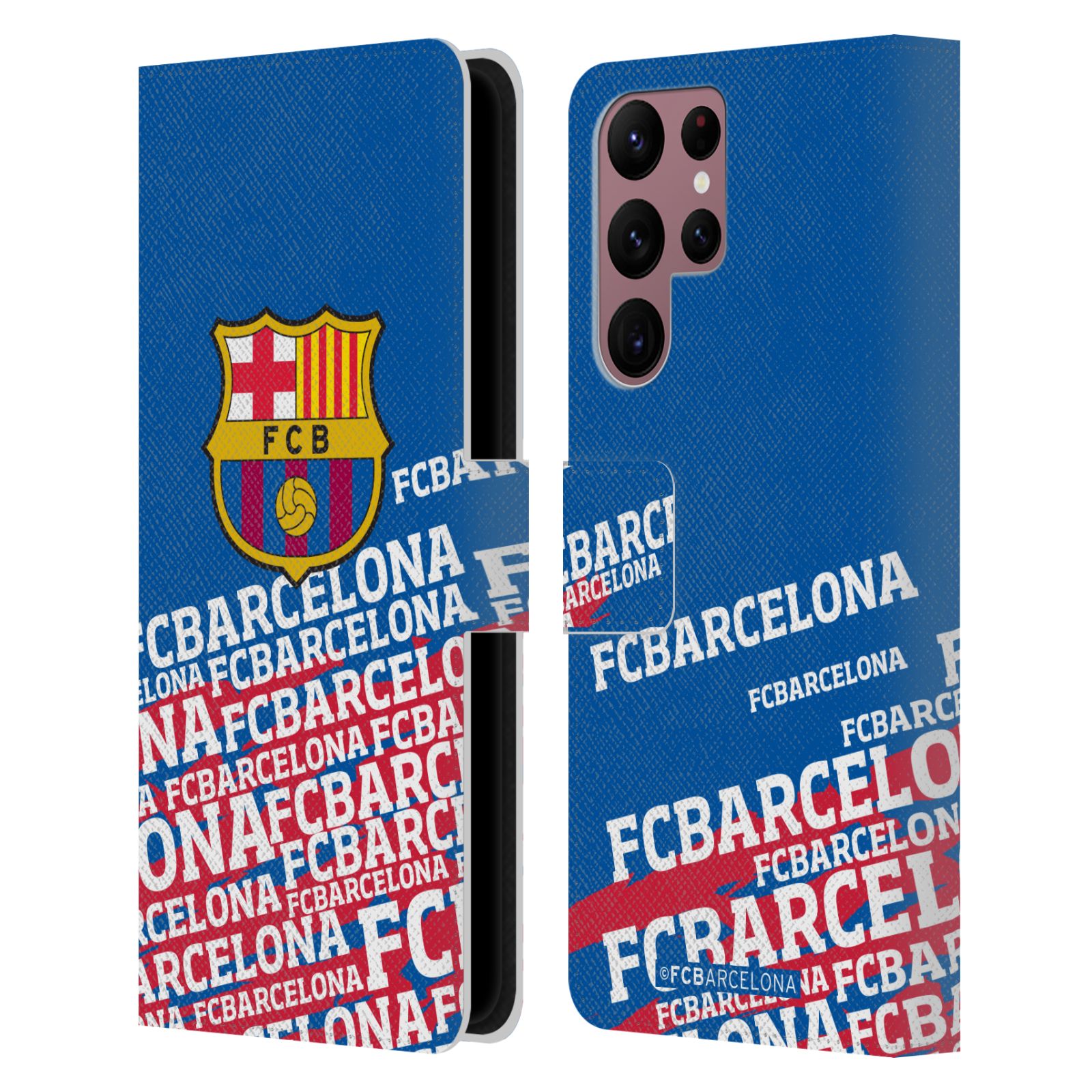 Pouzdro na mobil Samsung Galaxy S22 Ultra 5G - HEAD CASE - FC Barcelona - Logo název
