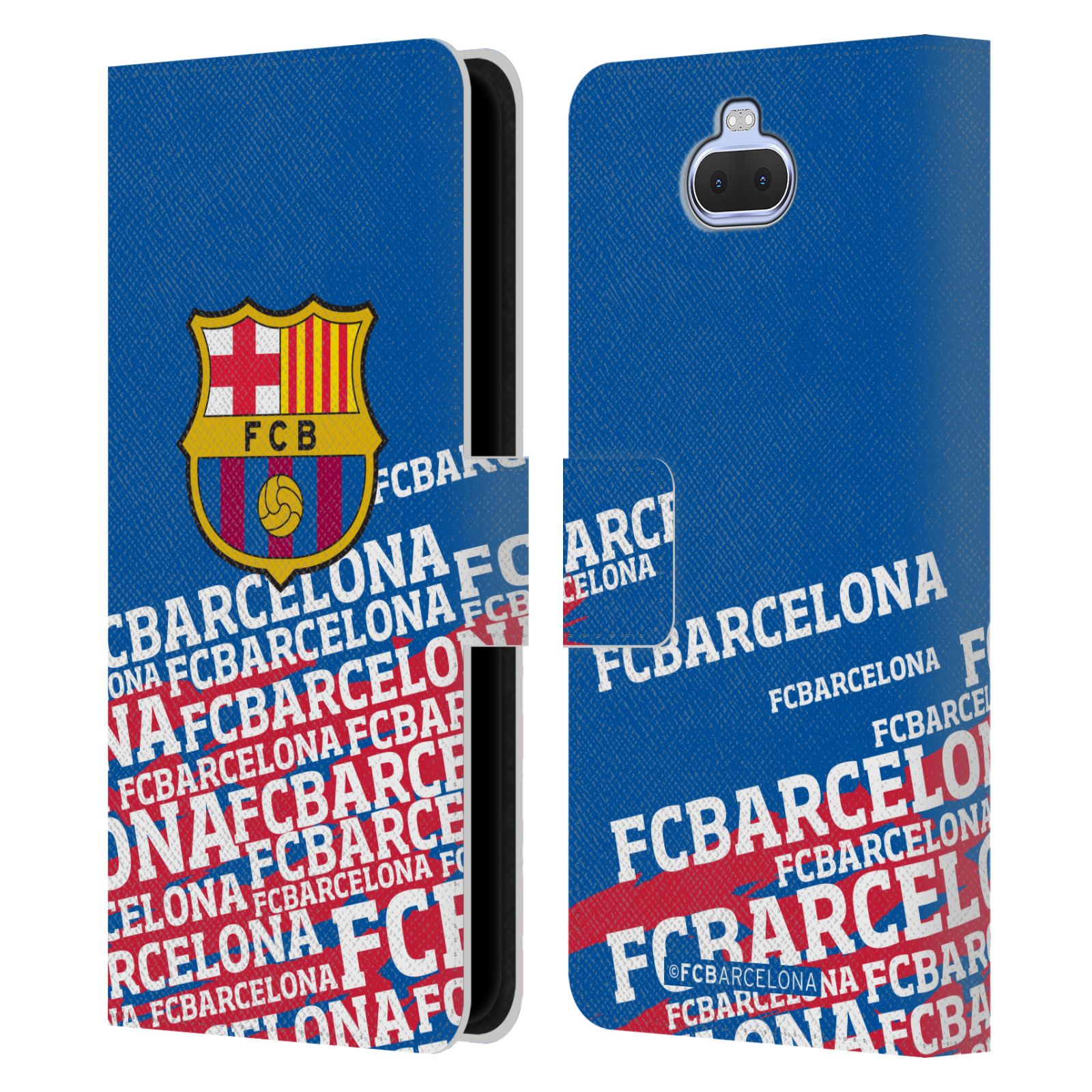 Pouzdro na mobil Sony Xperia 10 / Xperia XA3  - HEAD CASE - FC Barcelona - Logo název