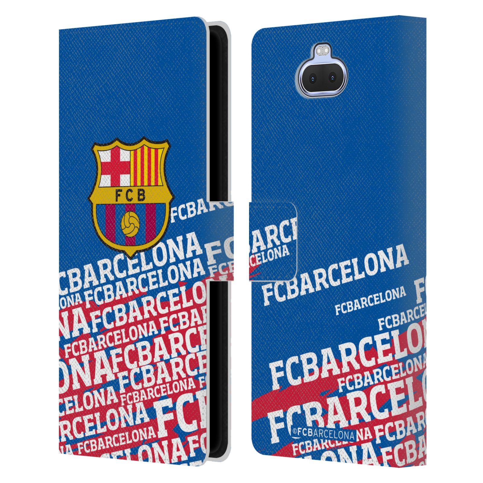 Pouzdro na mobil Sony Xperia 10 PLUS  - HEAD CASE - FC Barcelona - Logo název