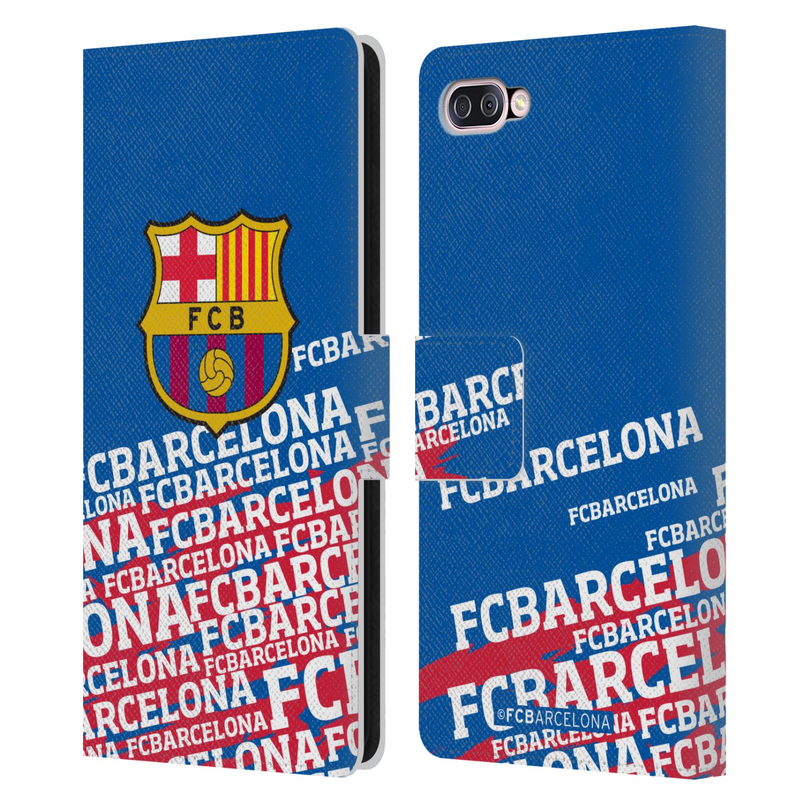 Pouzdro na mobil Asus Zenfone 4 Max (ZC554KL)  - HEAD CASE - FC Barcelona - Logo název