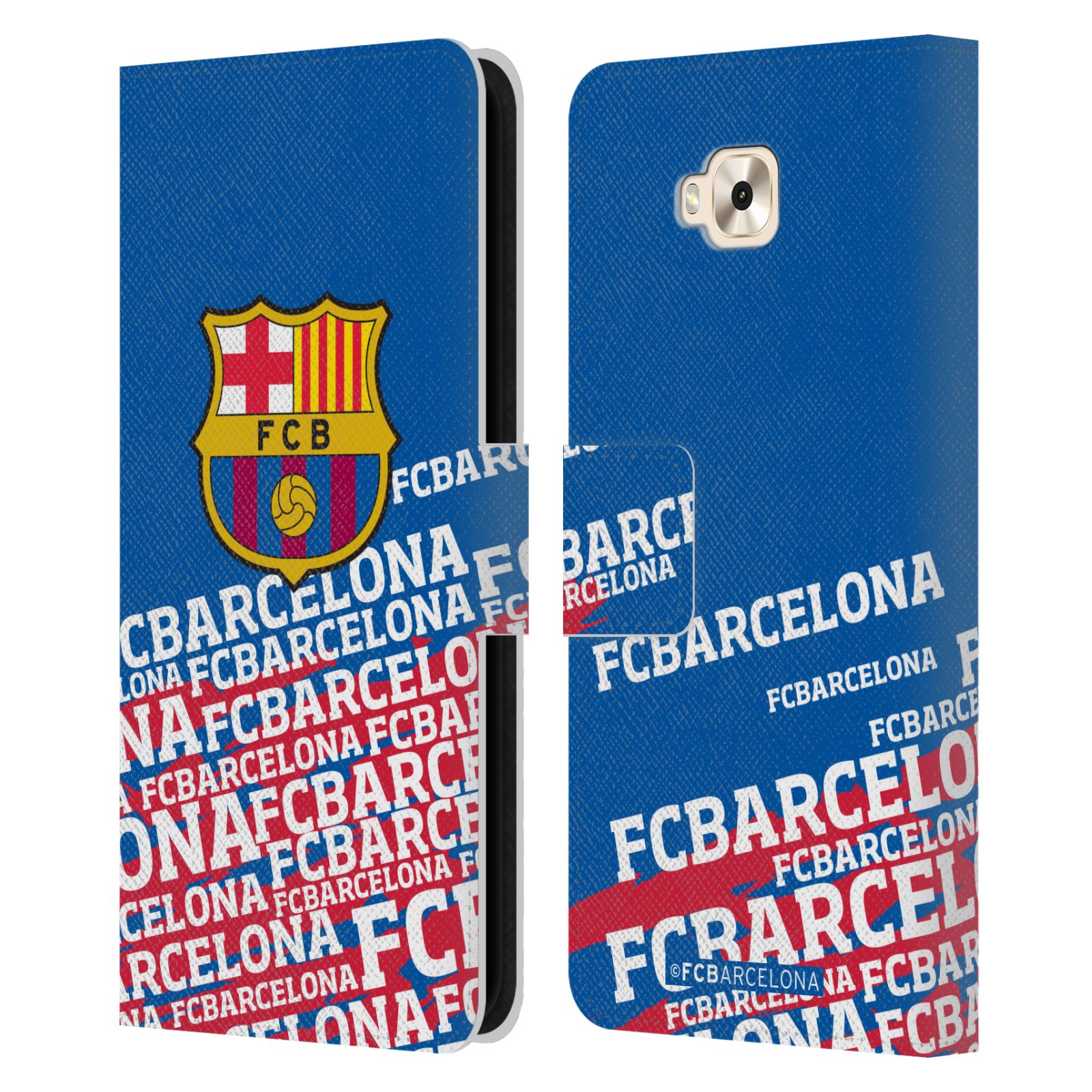 Pouzdro na mobil Asus Zenfone 4 Selfie ZD553KL  - HEAD CASE - FC Barcelona - Logo název