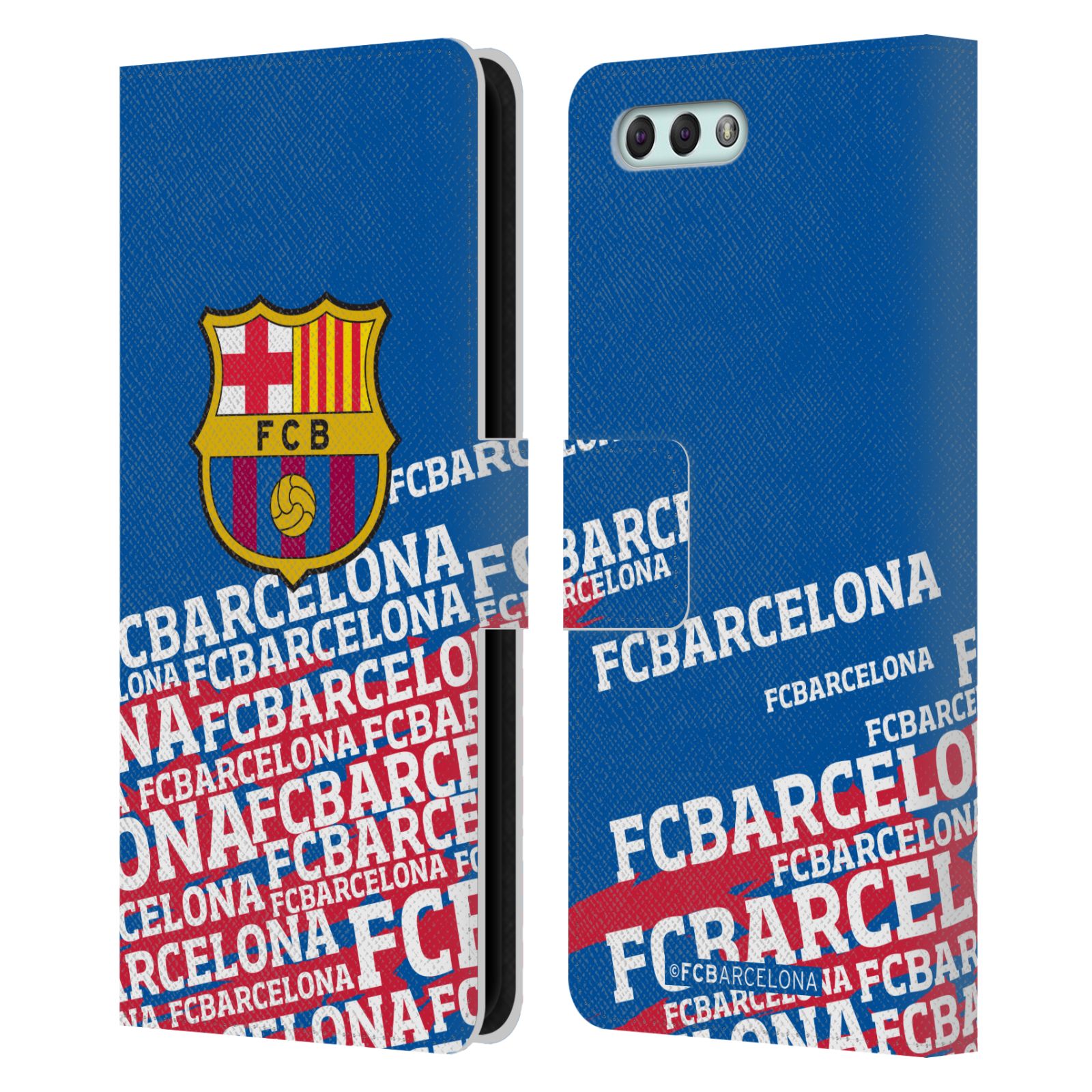 Pouzdro na mobil Asus Zenfone 4 ZE554KL  - HEAD CASE - FC Barcelona - Logo název