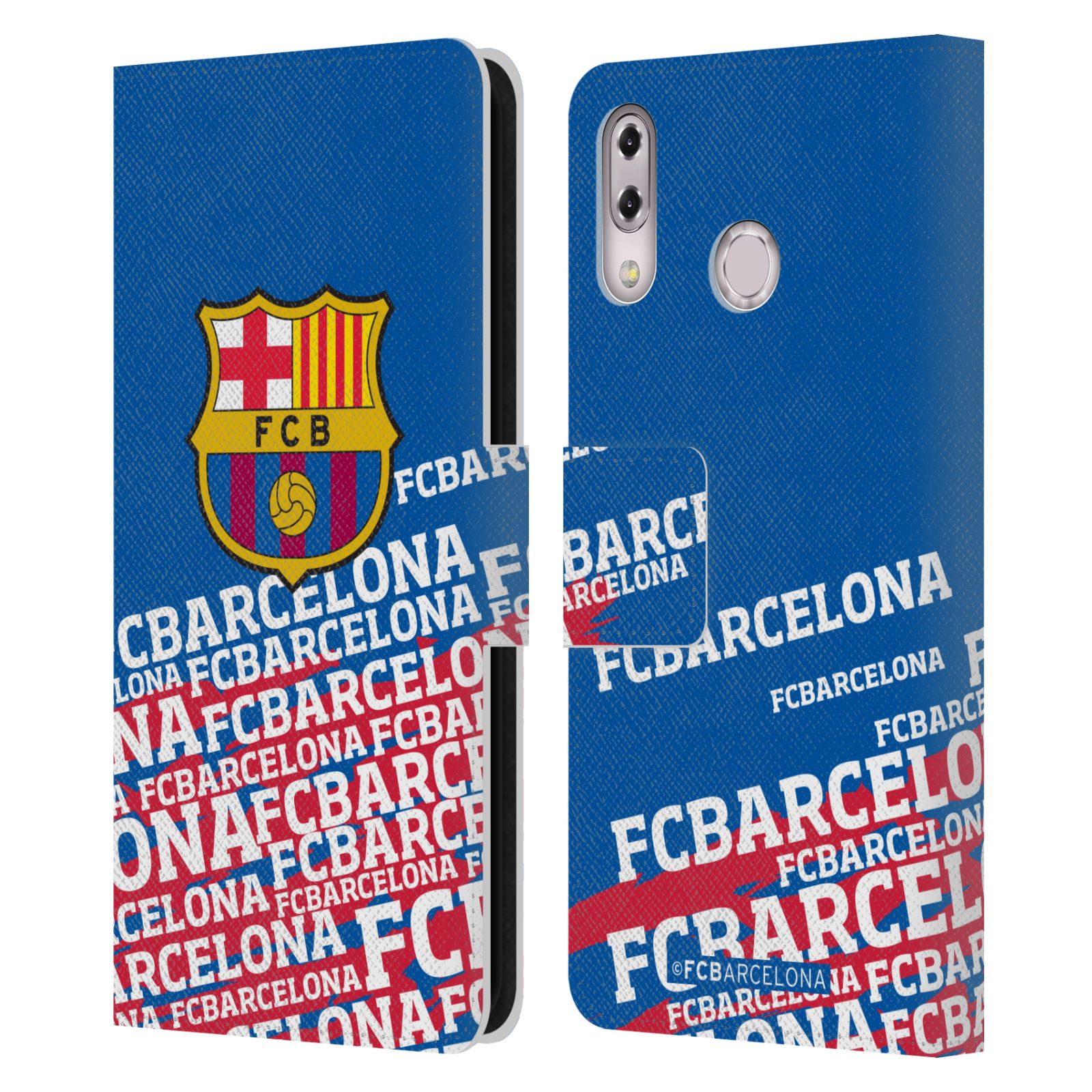 Pouzdro na mobil Asus Zenfone 5z ZS620KL, 5 ZE620KL  - HEAD CASE - FC Barcelona - Logo název