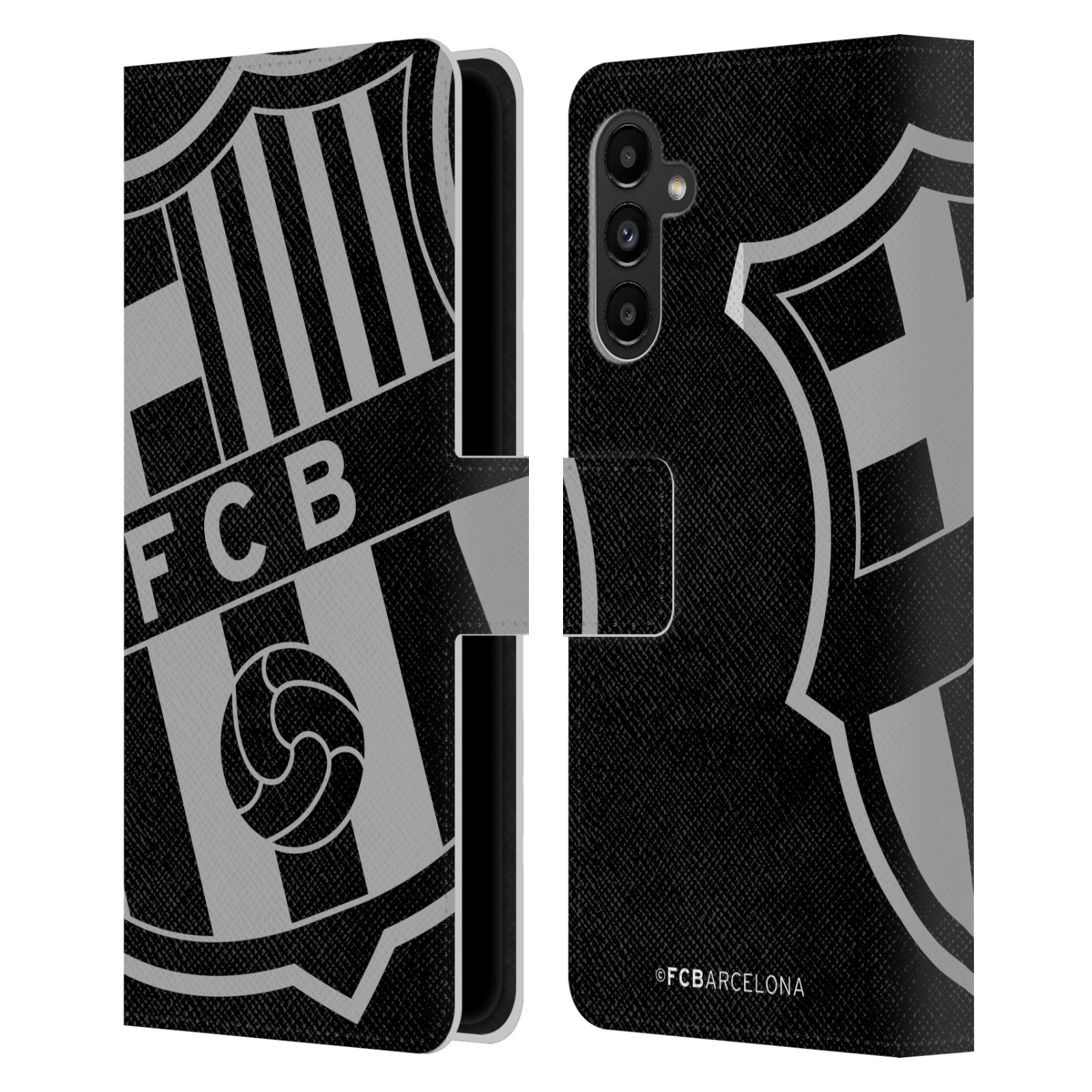 Pouzdro na mobil Samsung Galaxy A13 5G - HEAD CASE - FC Barcelona - černošedé logo