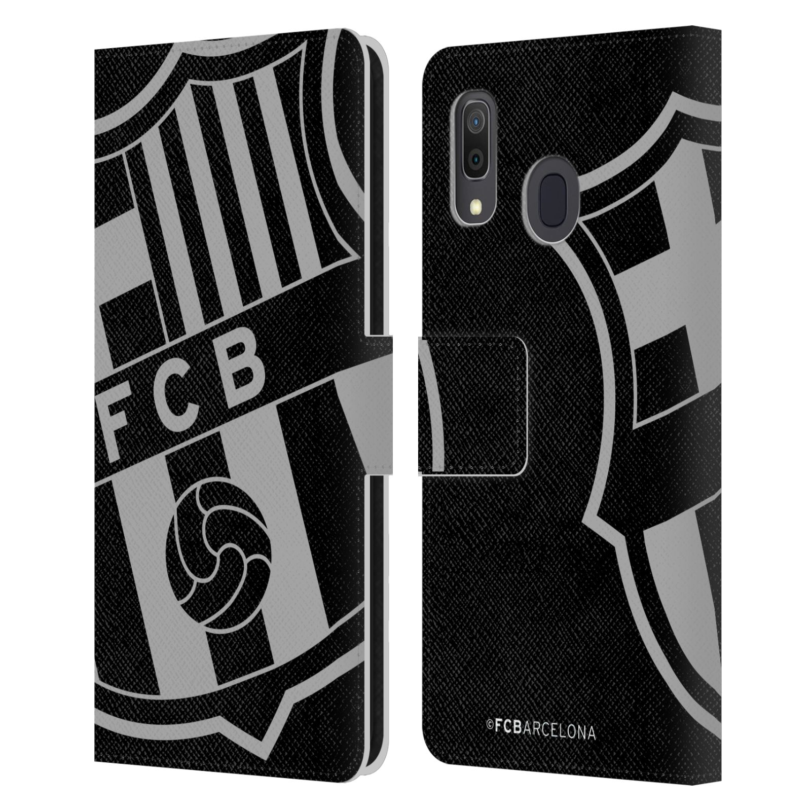 Pouzdro na mobil Samsung Galaxy A33 5G - HEAD CASE - FC Barcelona - černošedé logo