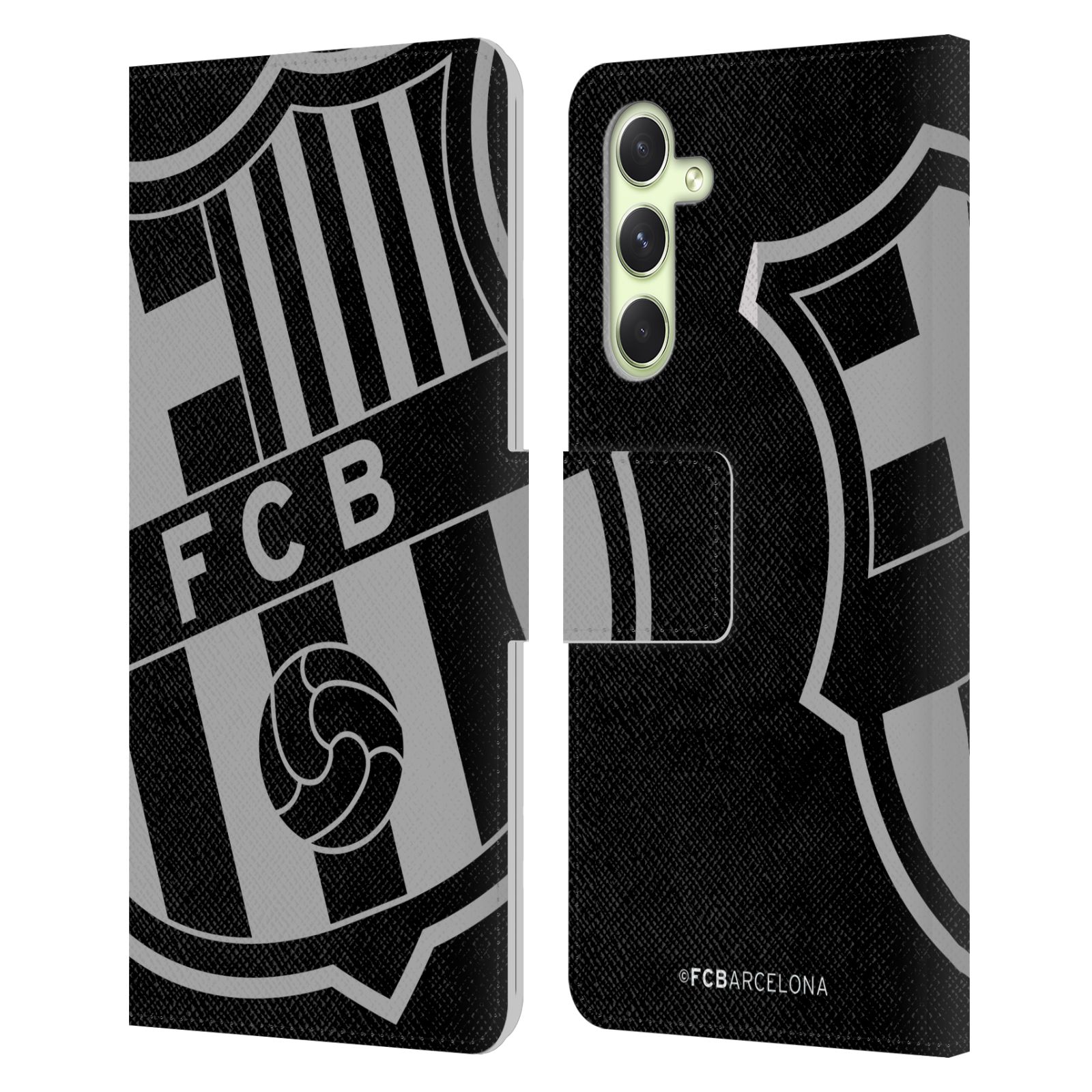 Pouzdro na mobil Samsung Galaxy A54 5G - HEAD CASE - FC Barcelona - černošedé logo