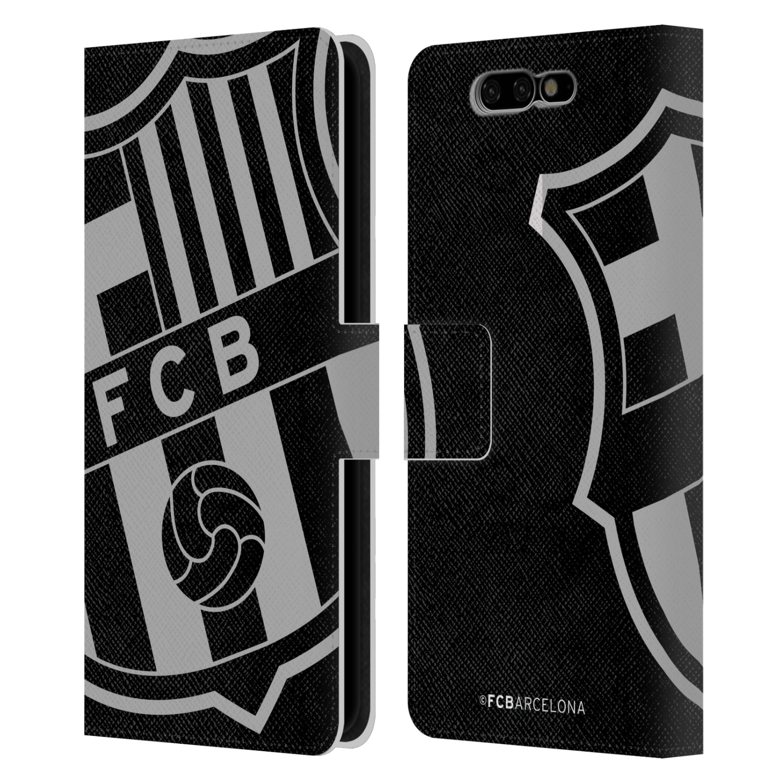 Pouzdro na mobil Xiaomi Black Shark  - HEAD CASE - FC Barcelona - černošedé logo