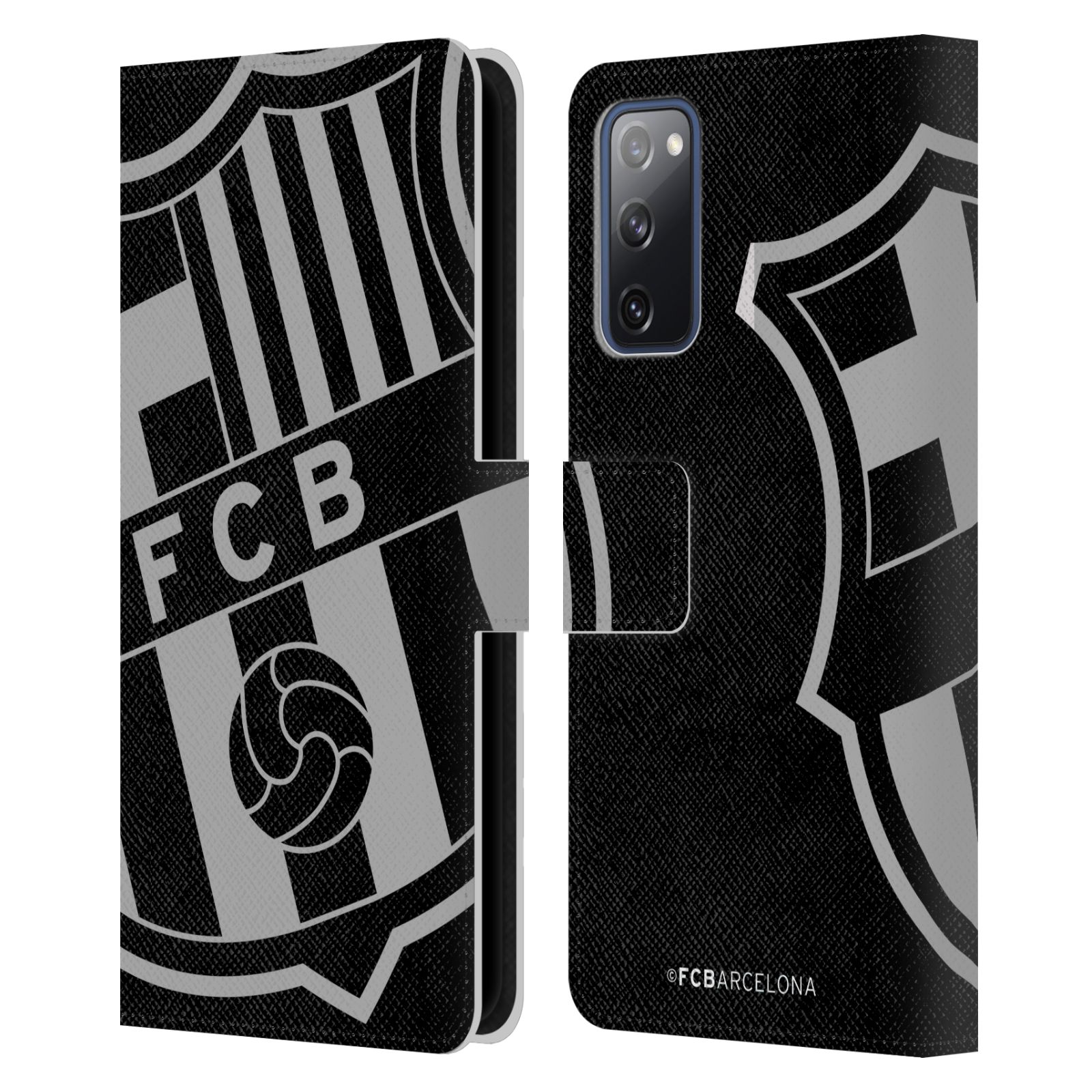 Pouzdro na mobil Samsung Galaxy S20 FE / S20 FE 5G  - HEAD CASE - FC Barcelona - černošedé logo