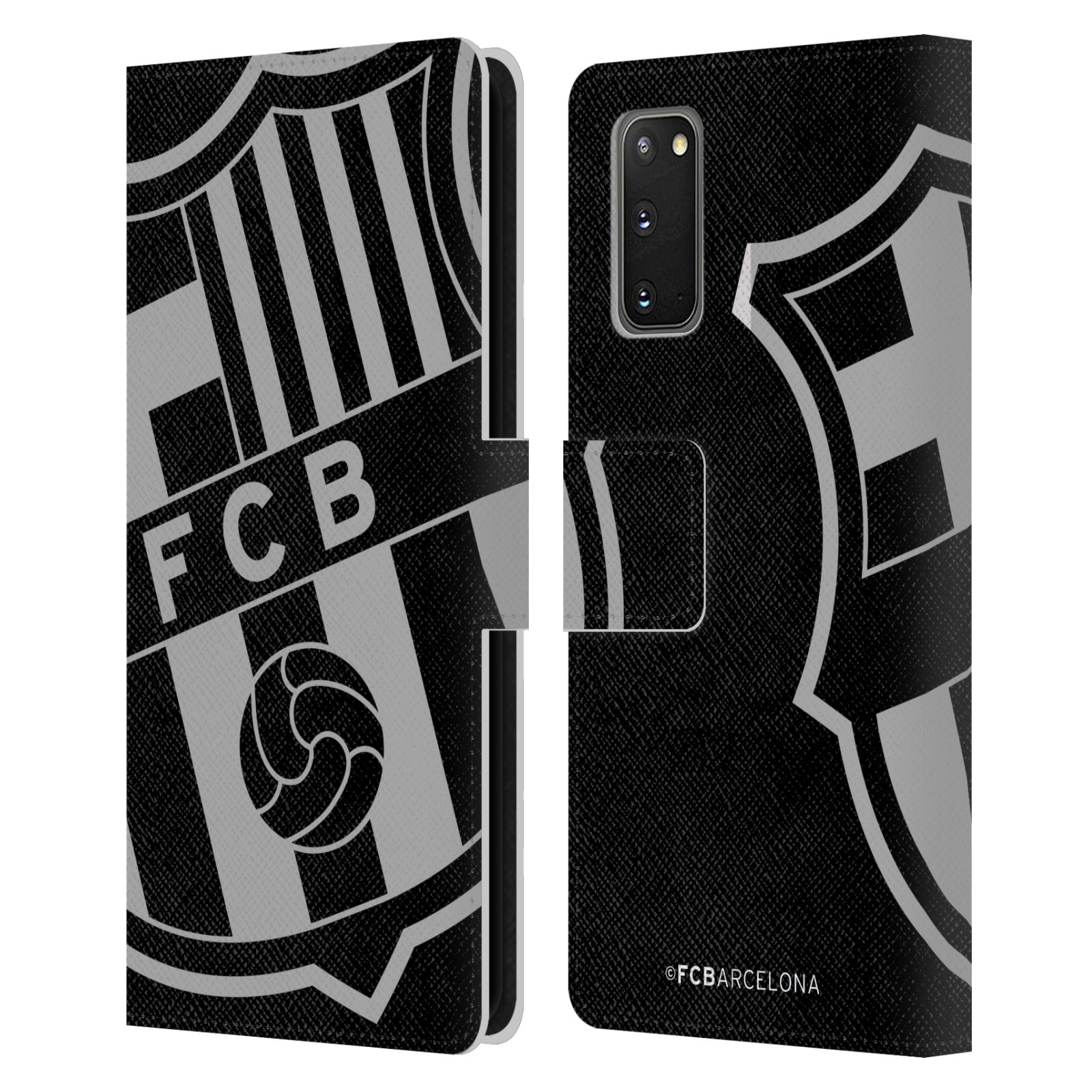 Pouzdro na mobil Samsung Galaxy S20 / S20 5G - HEAD CASE - FC Barcelona - černošedé logo